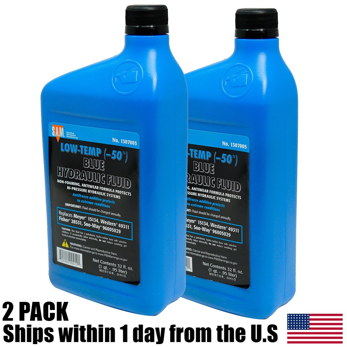 2PK Buyers 1307005 Hydraulic Fluid Oil 1 Quart for Fisher 28531 Western 4311