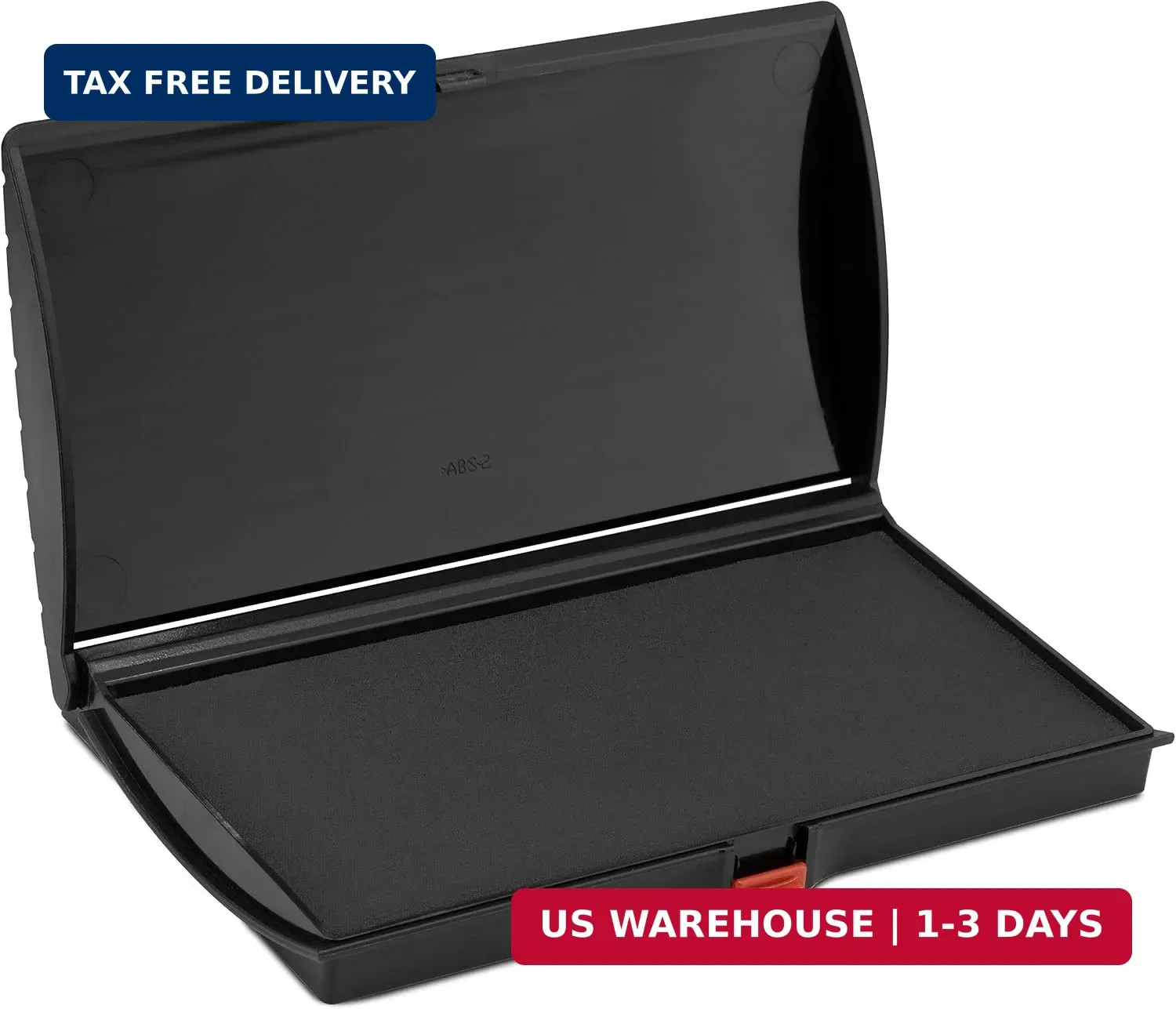 Large Premium Black Ink Stamp Pad - 3" by 6" - Quality Felt Pad