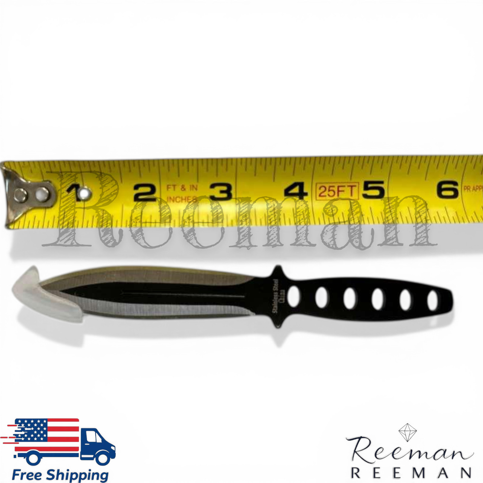 Throwing Knife Tactical Ninja Fixed Blade Ninjutsu Kunai Combat Set 12 pcs 6"