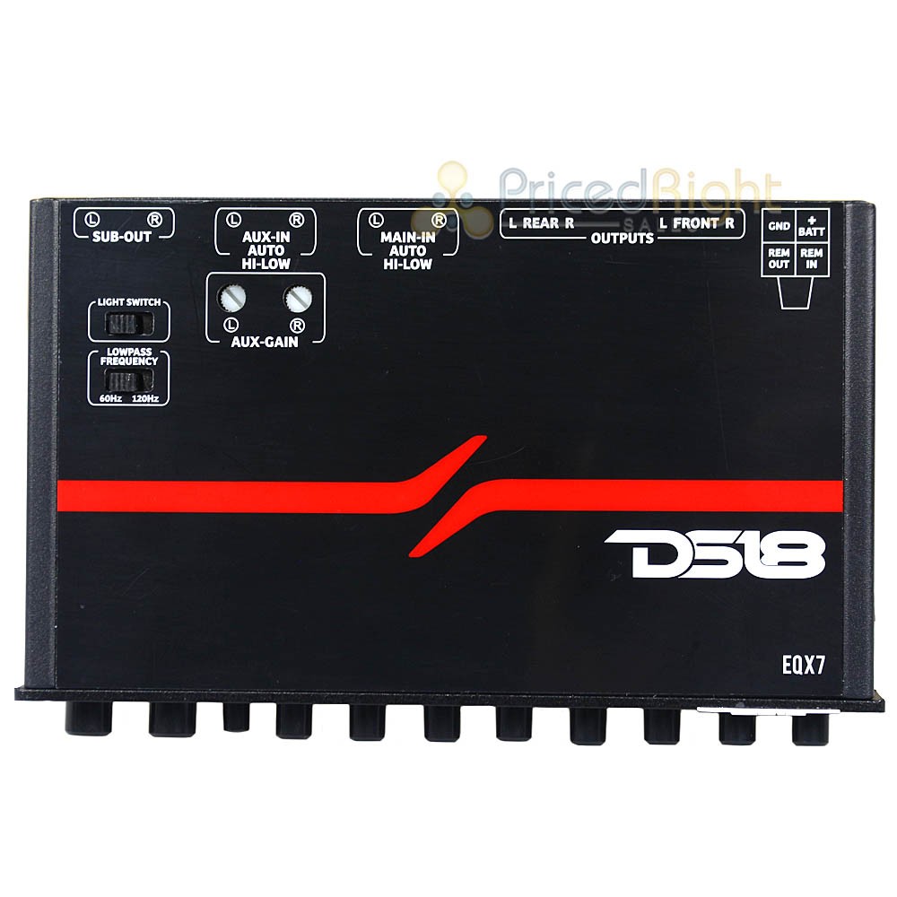 DS18 7 Band Equalizer Subwoofer Control with High Level Input Auto Turn on EQX7