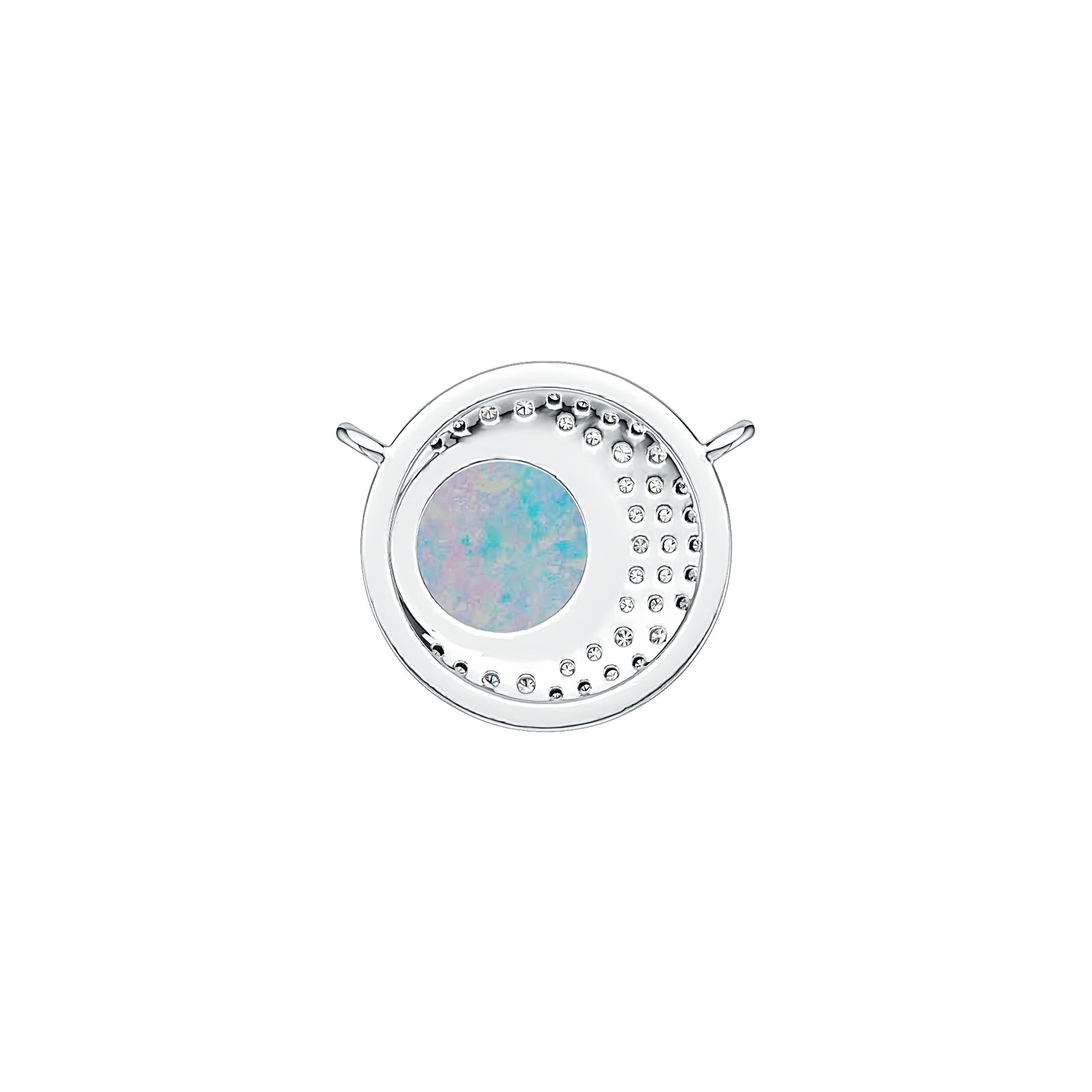 Sterling Silver Semi Mount Pendant Setting Round RD 8x8mm