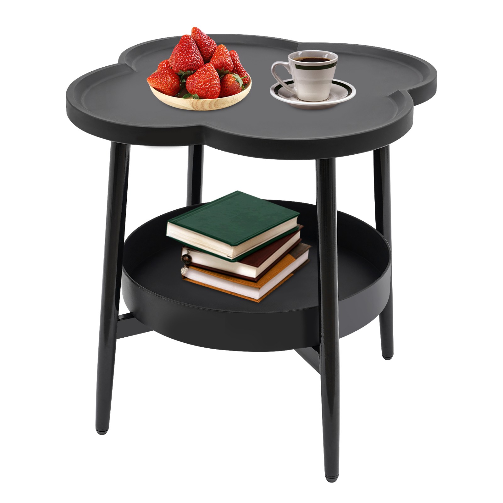 End Table 110LBS Heavy Duty Anti Slip Coffee&Tea Table, Sofa Side Snack Table