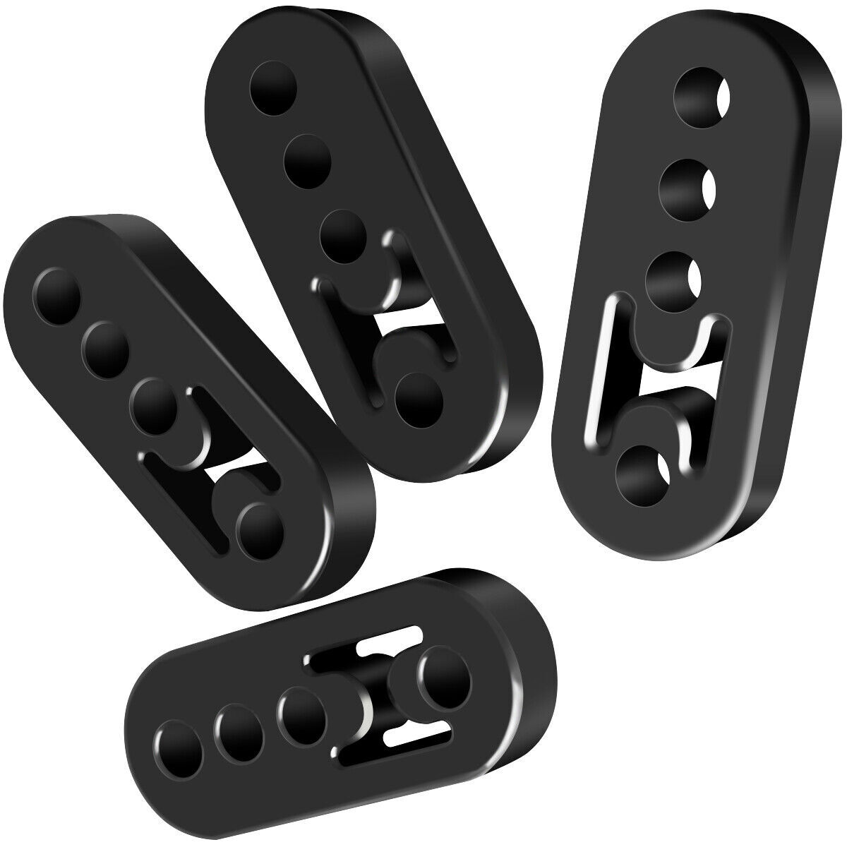 4x Exhaust Hangers Adjustable Muffler Performance Polyurethane Rubber Universal