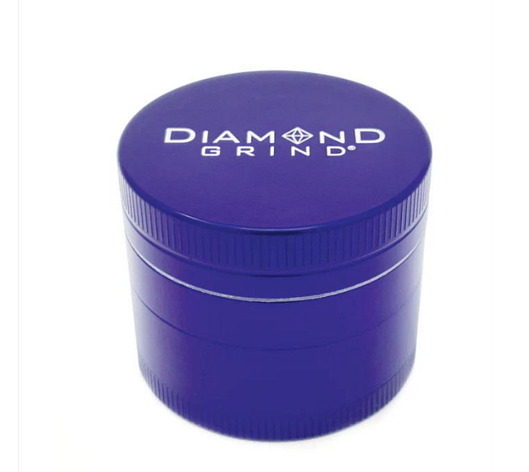 Diamond Grind Herb & Spice Grinder 4-part 2.5" 62 mm BLUE
