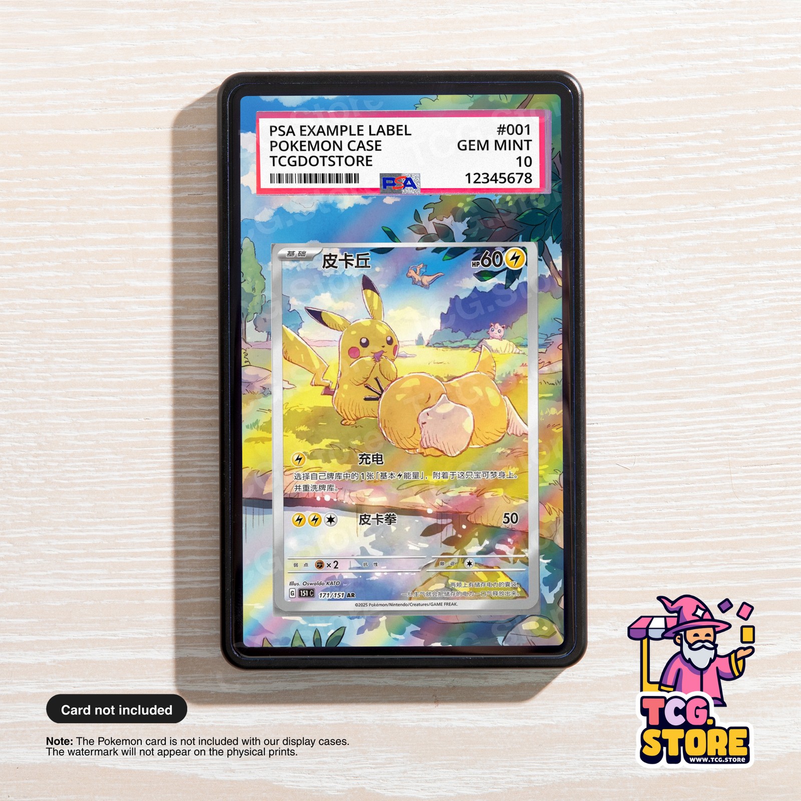 Pikachu 171/151 - Chinese 151 | Pokémon Graded Case Extended Artwork Display