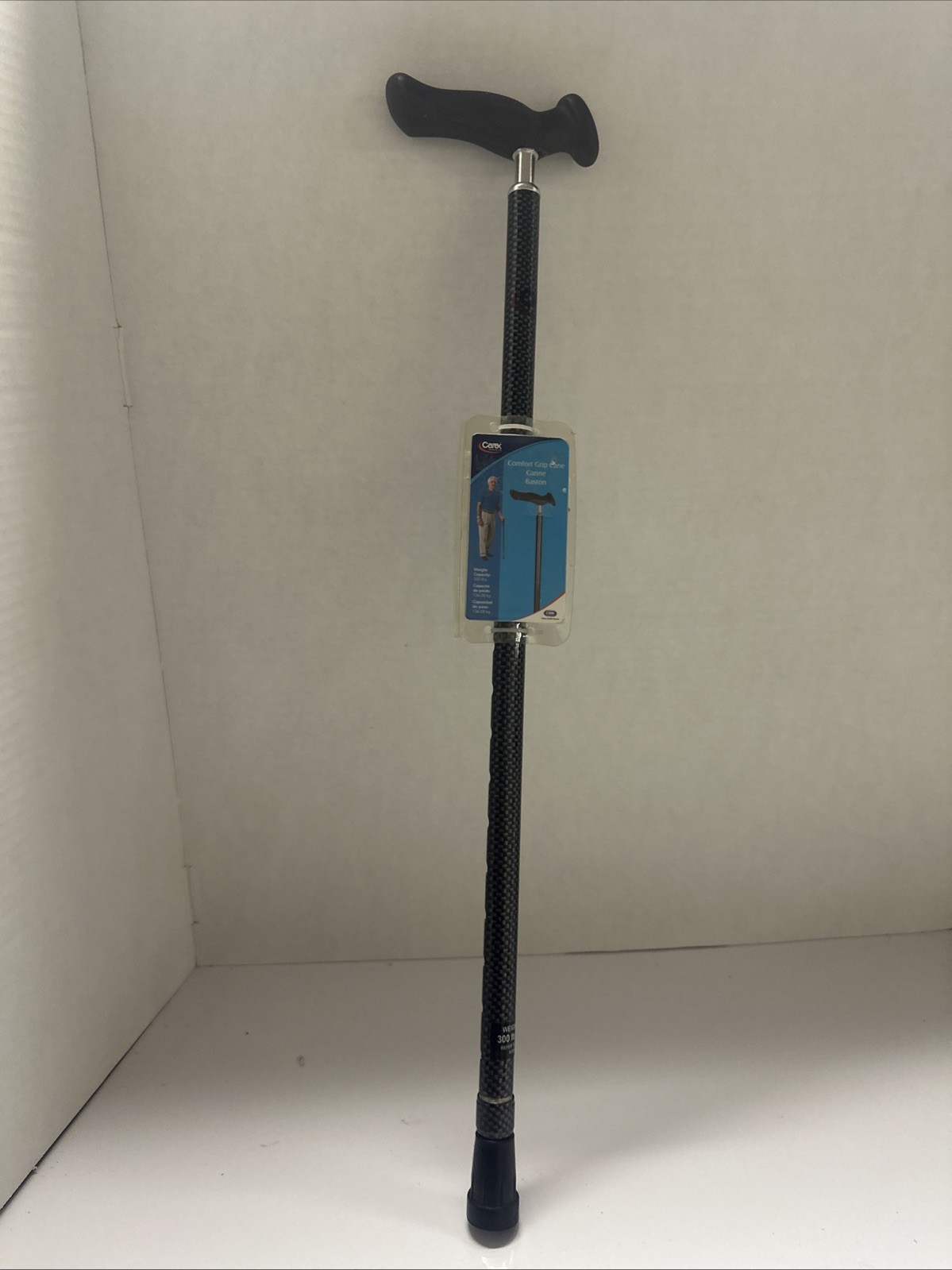 Carex Carbon Gray Comfort Grip Walking Cane 2360101510