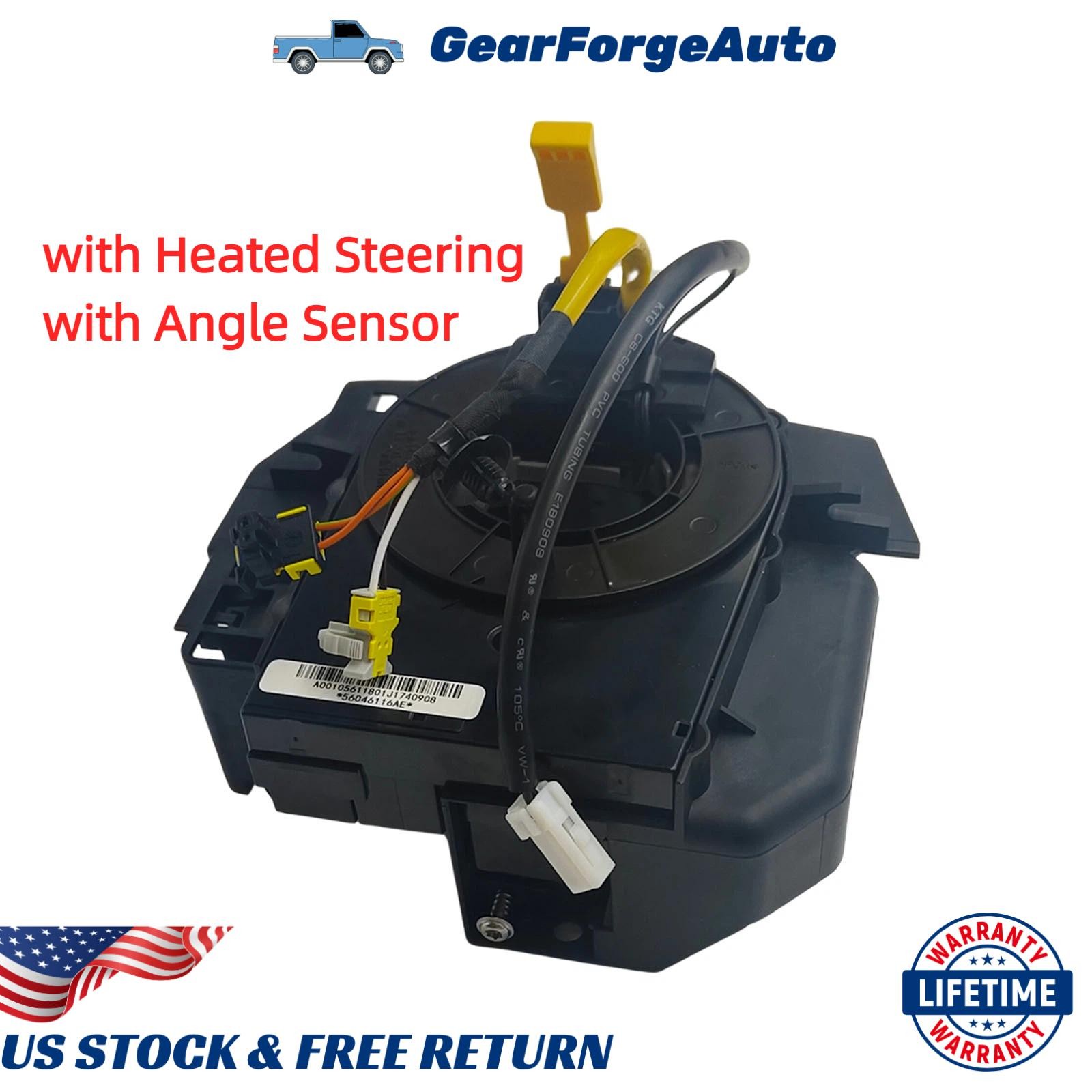 Clock Spring W/ Angle Sensor for 2010-2022 RAM 1500 With Heated Steering Wheel