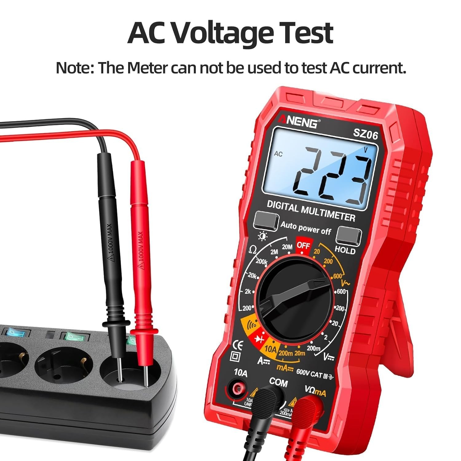 Digital Multimeter Meter Amp Ohm Voltmeter Automotive Battery Test DC AC Current