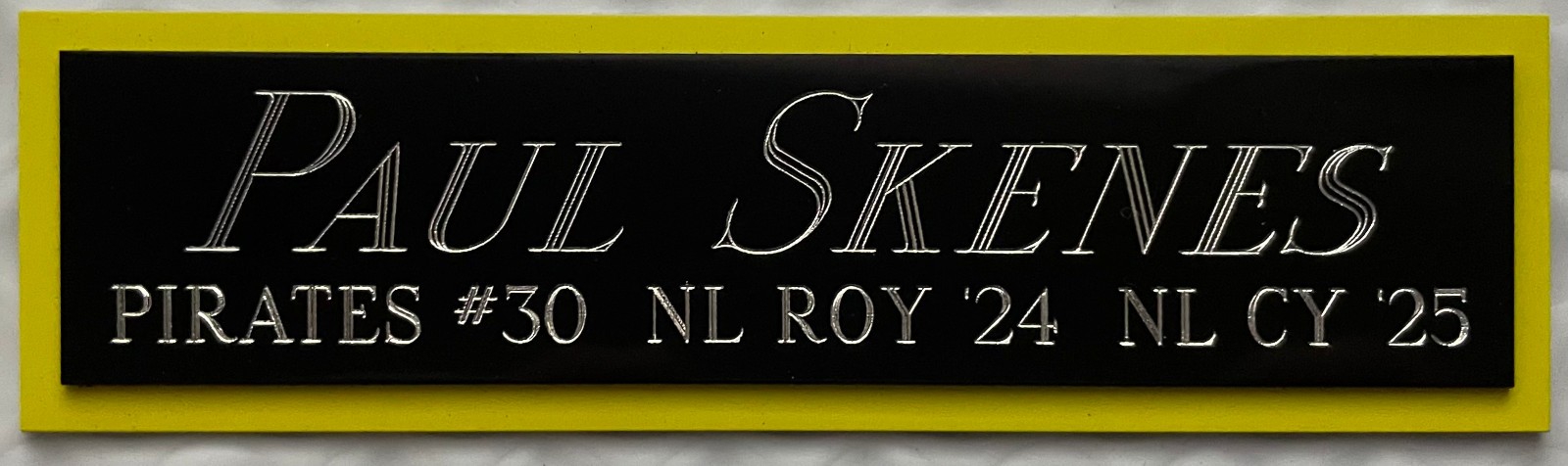 PAUL SKENES Pirates NAMEPLATE FOR AUTOGRAPHED Signed JERSEY-BASEBALL-BAT-PHOTO