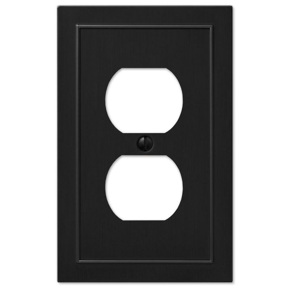 Switch Plate Cover Bethany Black Metal Toggle Outlet GFI