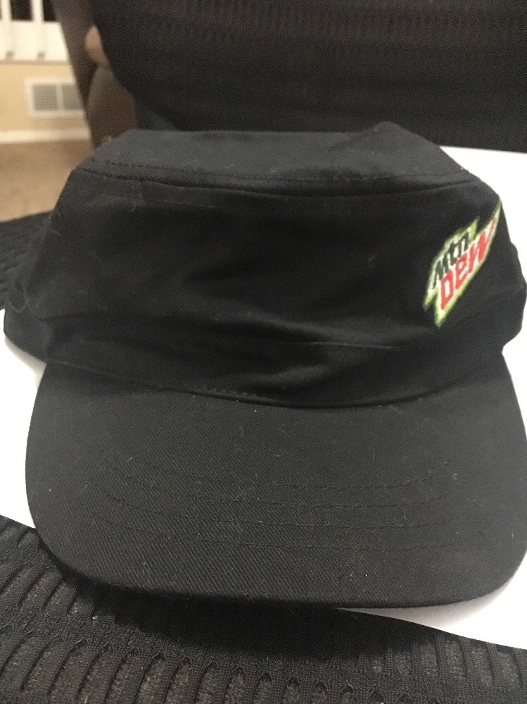 Mountain Dew Trucker Hat Cap Black