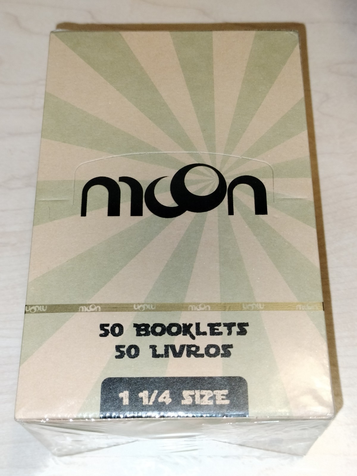Moon Rolling Papers full case Box of 50 Packs - 1 1/4 size - brand new sealed