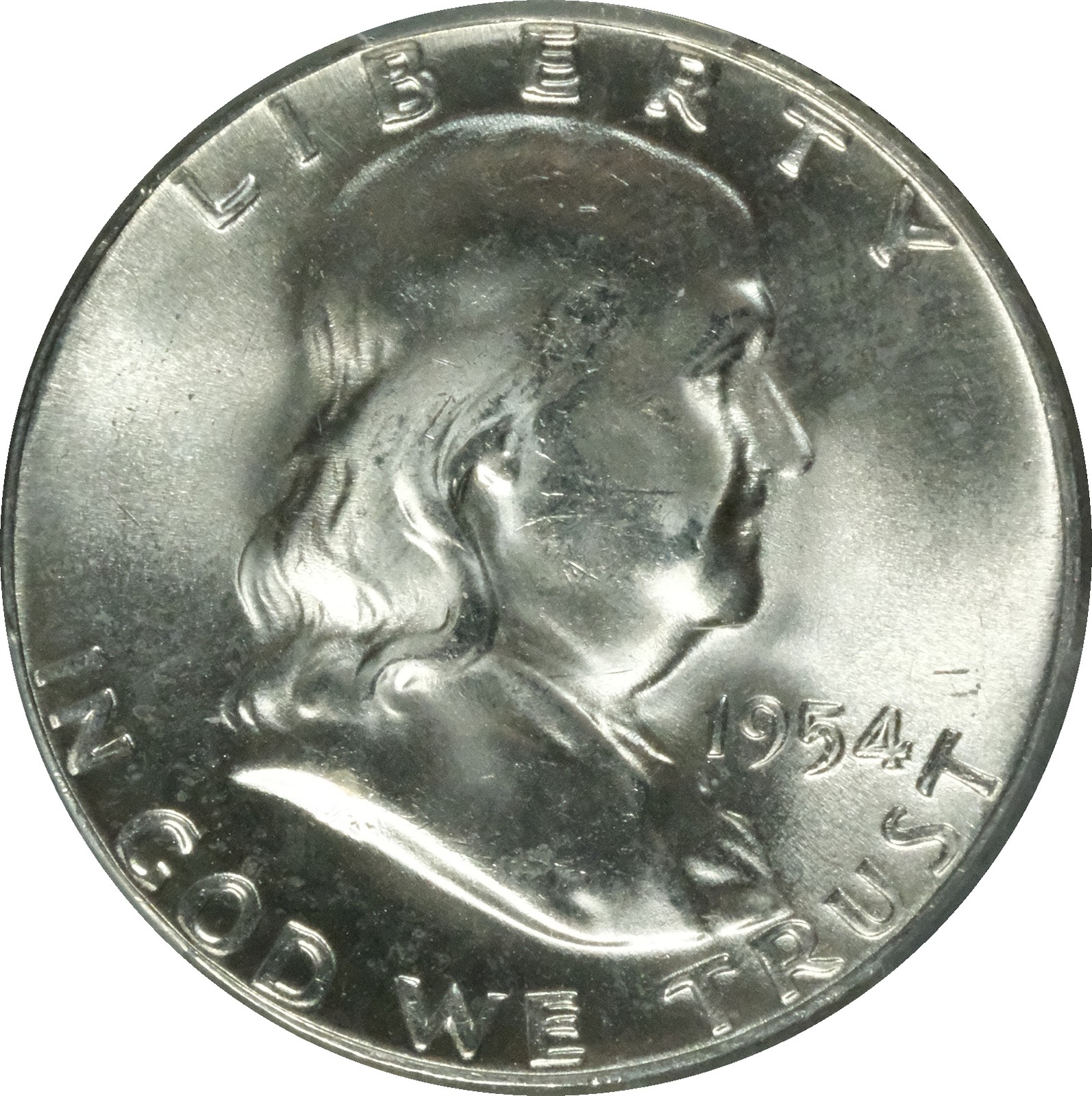 1954 MS64FBL Franklin Half Dollar PCGS 59874273