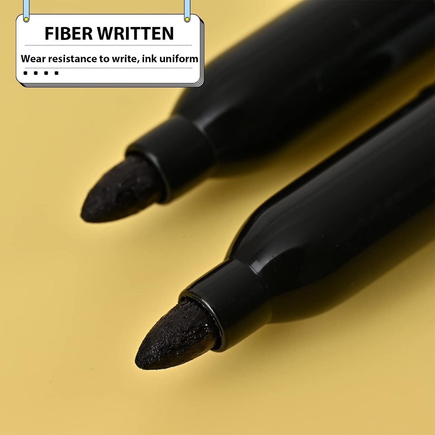 Affisure 100 Pack Black Permanent Markers, bulk, quick drying