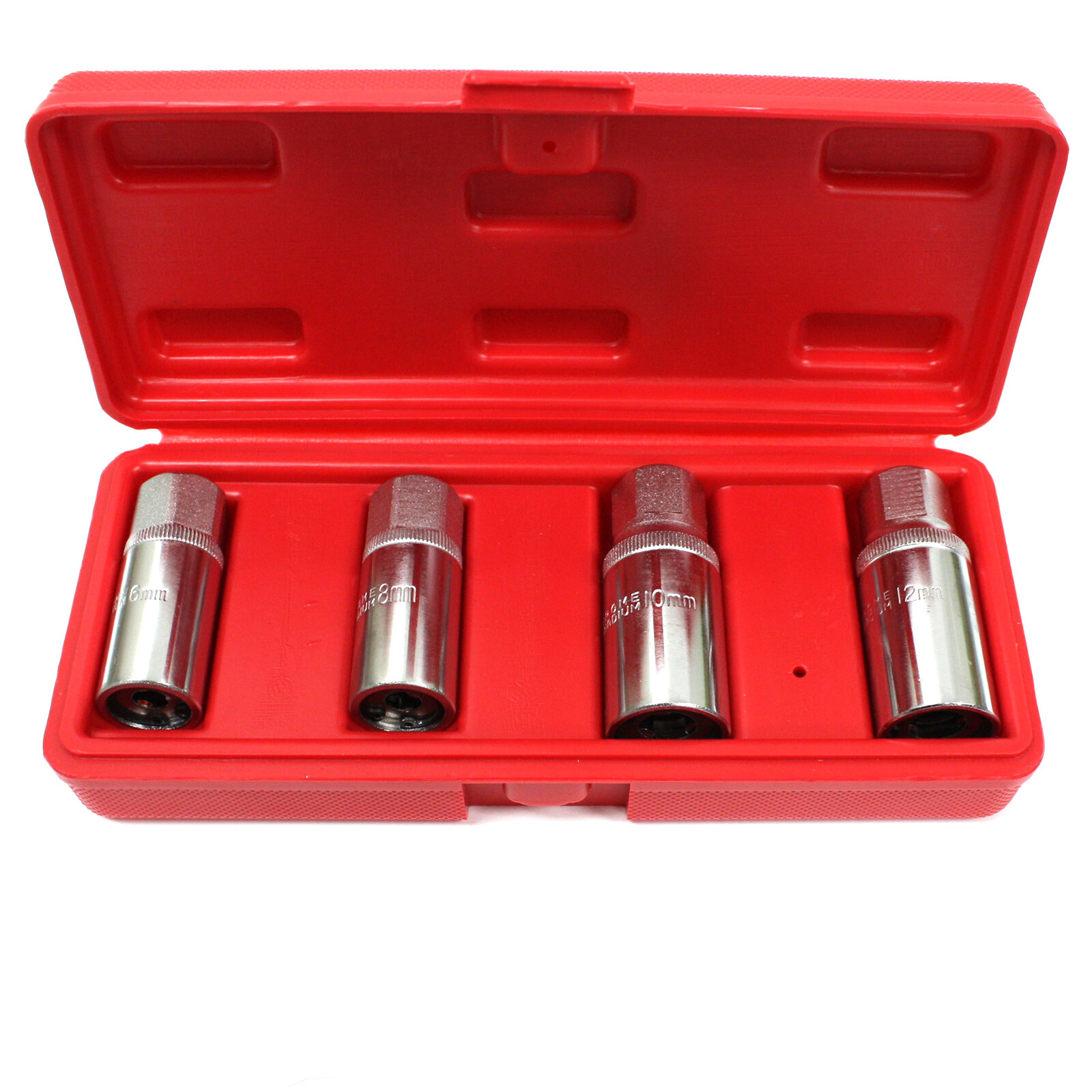 4 pc Socket Stud Screw Remover Extractor Installer Roller Bearing 6, 8, 10, 12mm
