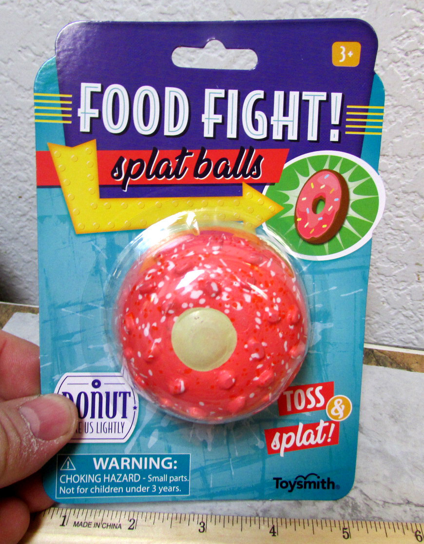 Novelty toy Food Fight Splat toy, Doughnut Donut toss & splay toy, new in pack