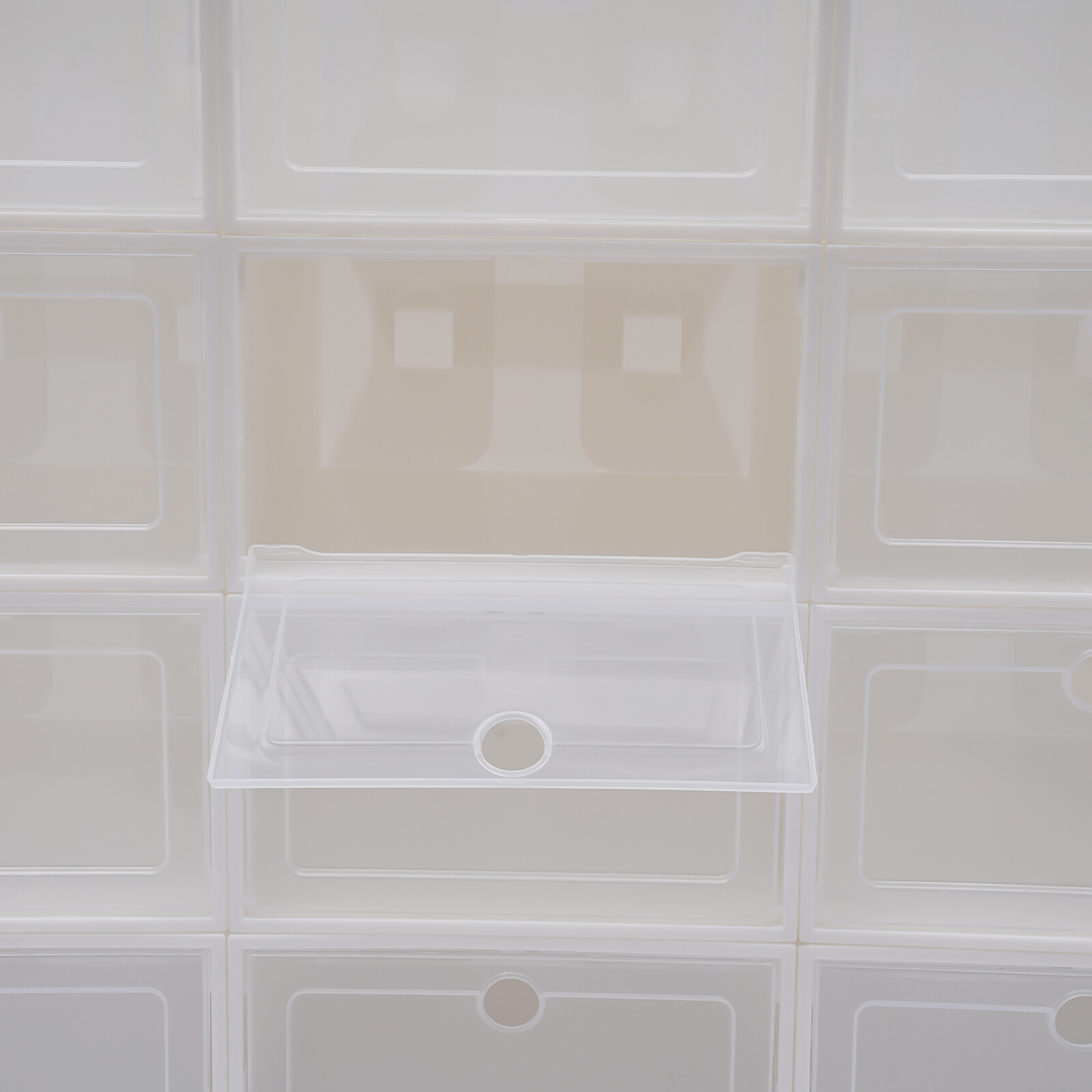 20 Pcs Shoe Box Clear Plastic Stackable Shoe Storage Foldable Shoe Containers