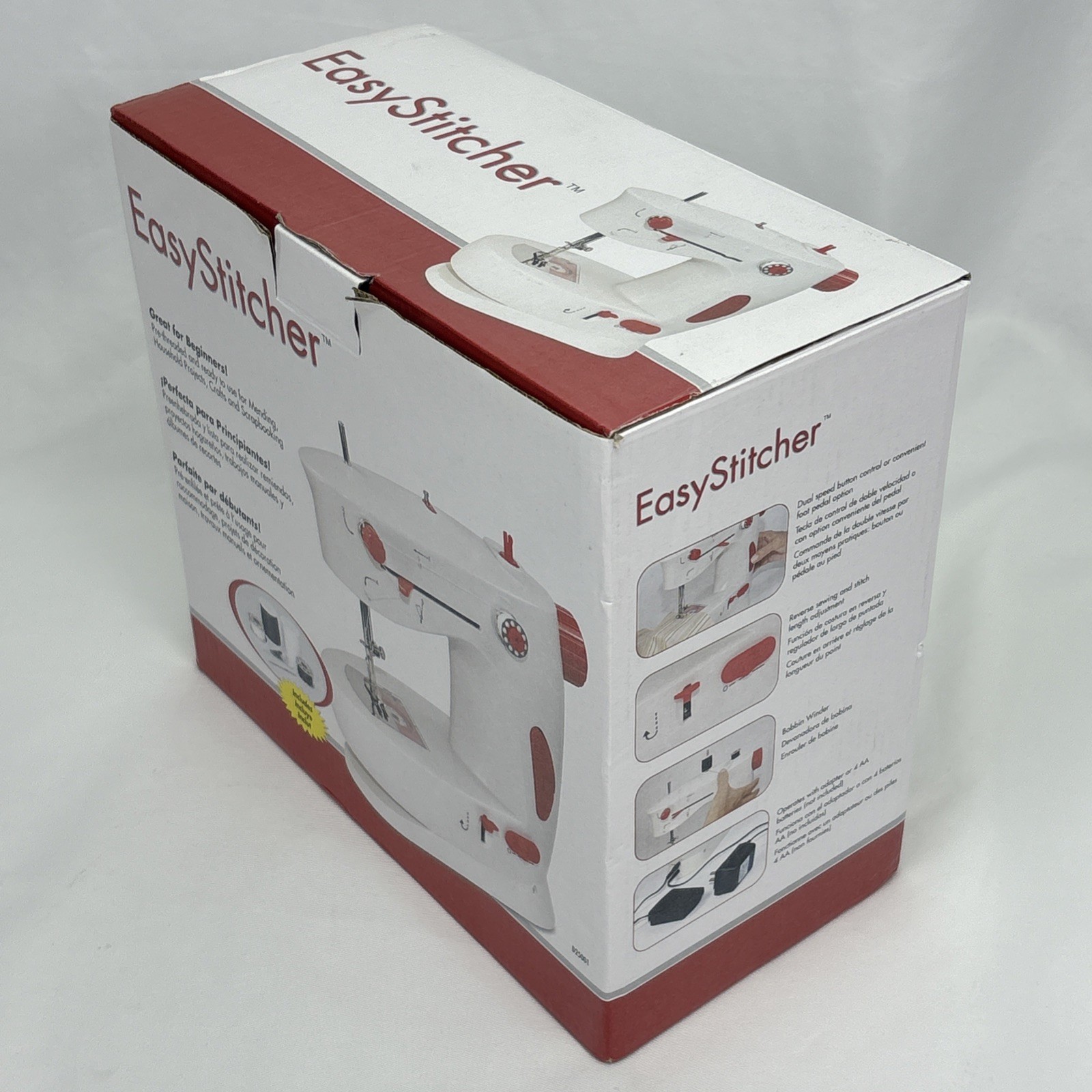 Easy Stitcher Table Top Sewing Machine Electric or batteries Bobbin winder NEW