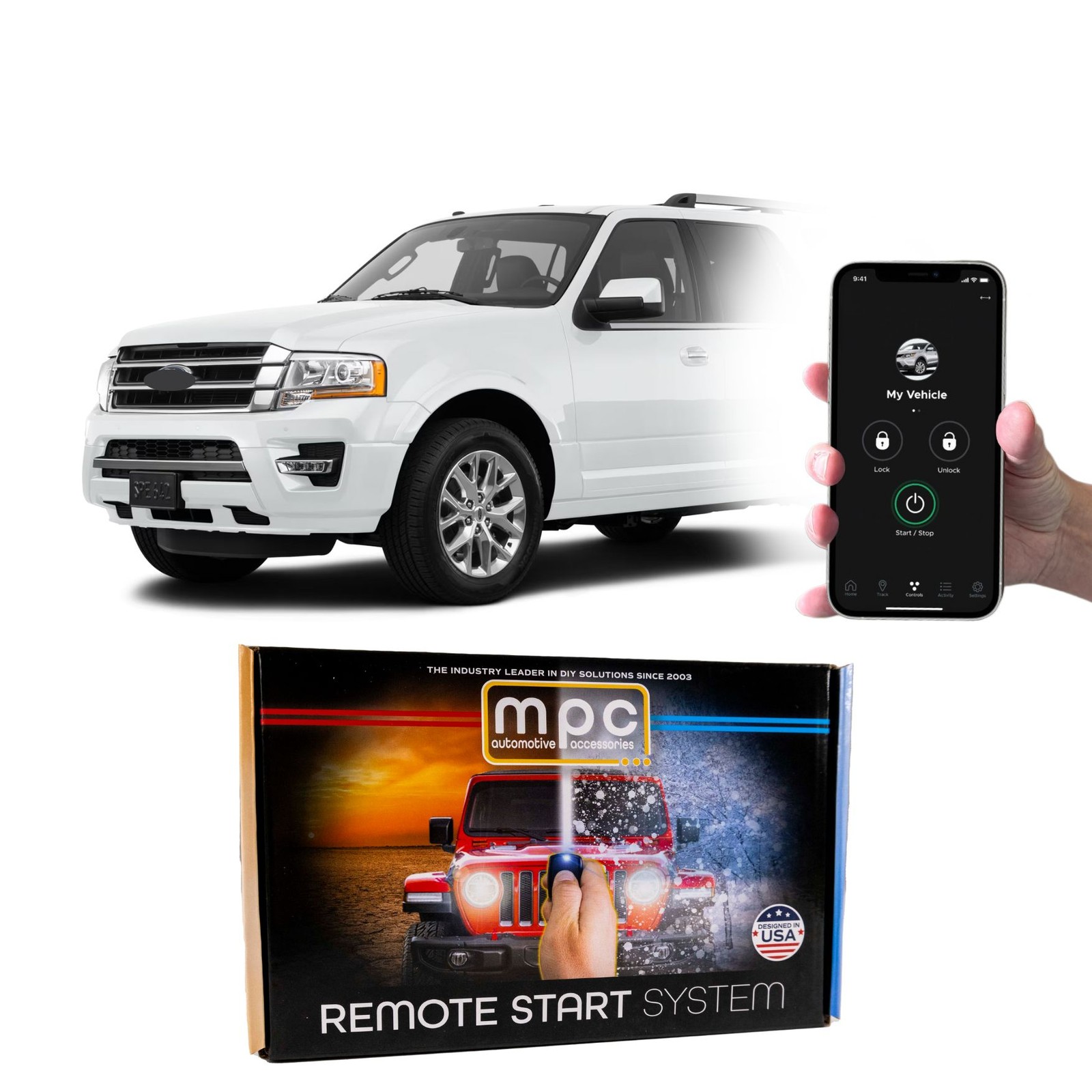 Smartphone-OEM Remote Activated Start For 2015-2017 Ford Expedition -w/T-Harness
