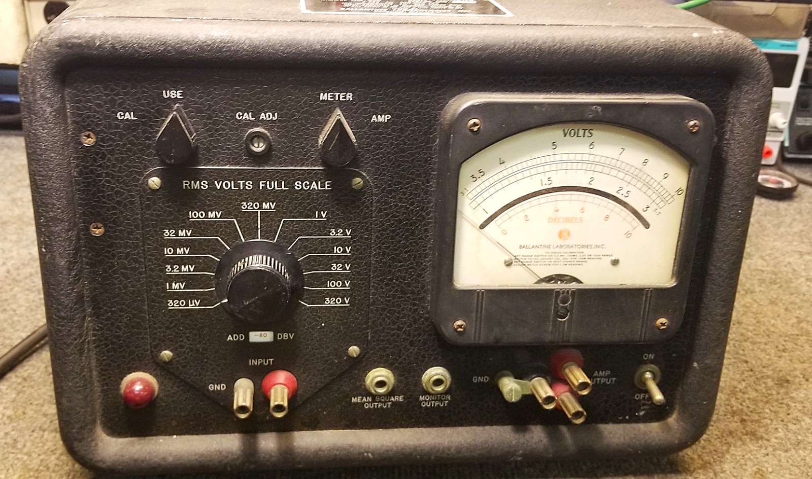 Ballantine 320 True Root Mean Square Voltmeter  Free Shipping