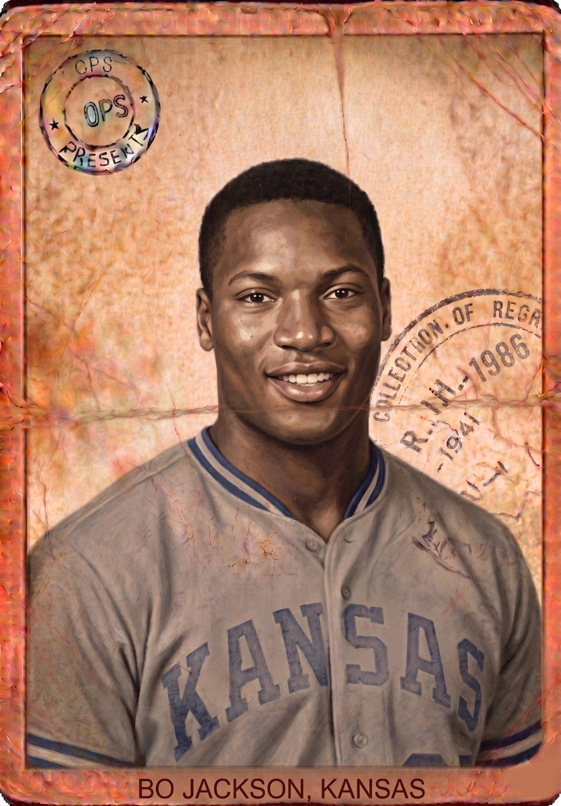 Custom Bo Jackson (you choose)2.5x3.5 Fine Art Card Hand-Illustrated art tribute