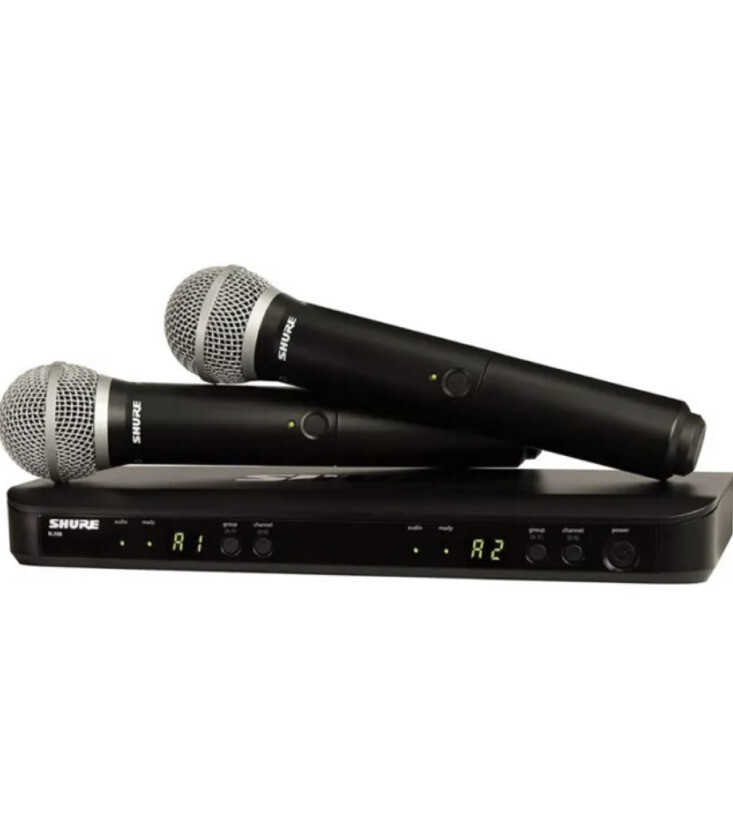 NEW For Shure BLX288/PG58 Handheld Wireless Microphone System with 2 Microphone