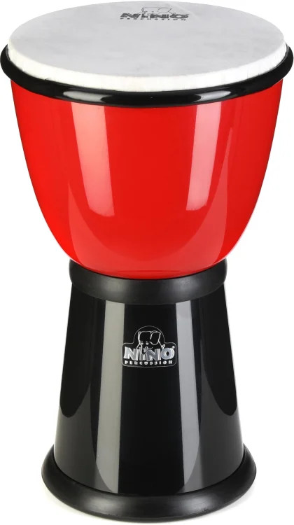 Nino ABS Djembe - 8 inches, Red/Black