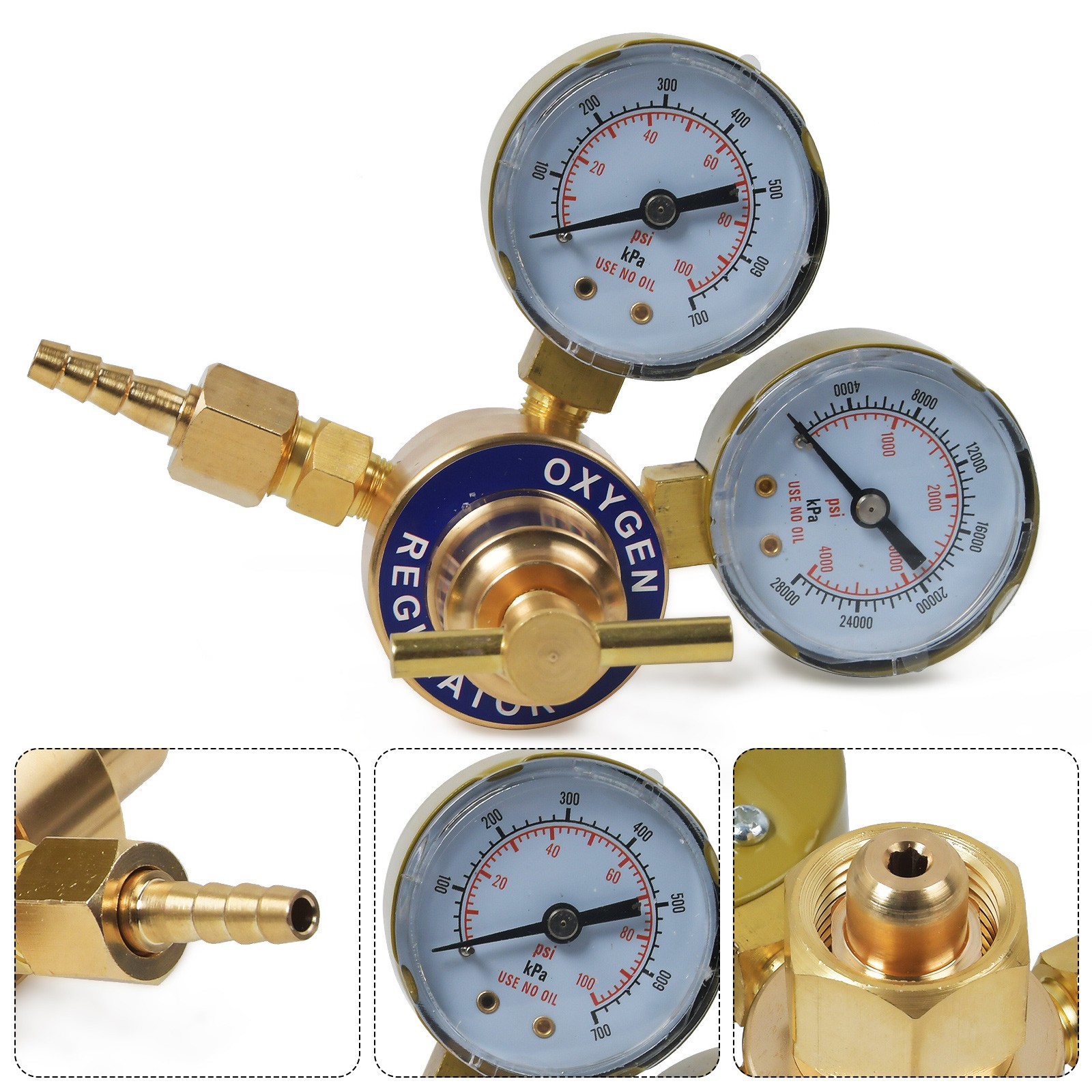 Solid Brass Oxygen Regulator Replacement for Victor Welding Gas Torch Cutting