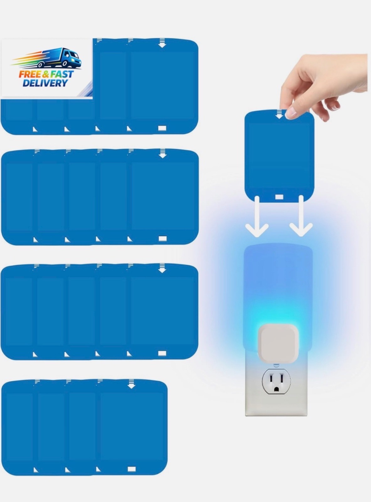 20 Pcs Refill Cartridges for Stem Flying Insect Light Trap, Replacement Glue Car