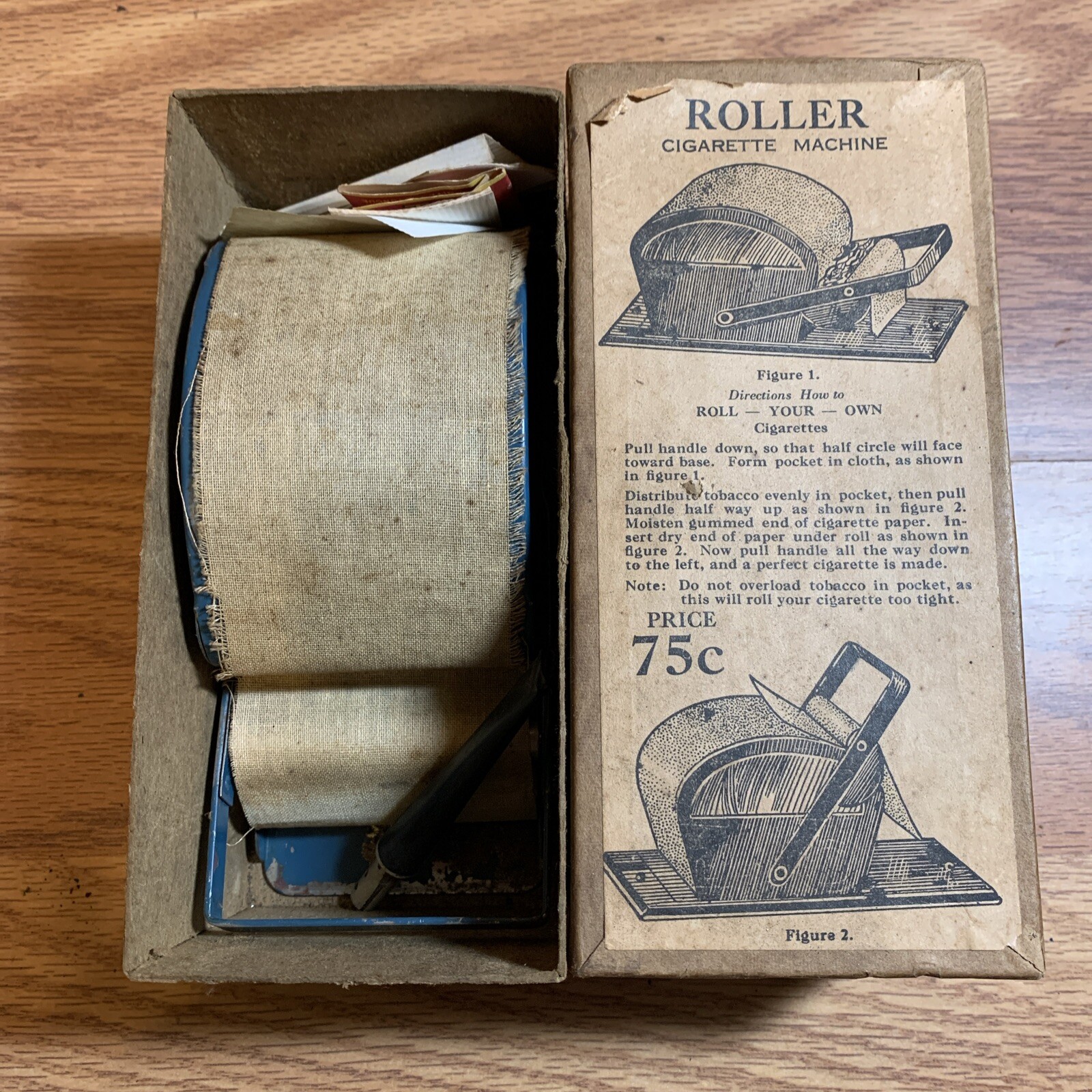 Vintage Tobacco Cigarette Roller Rolling Machine