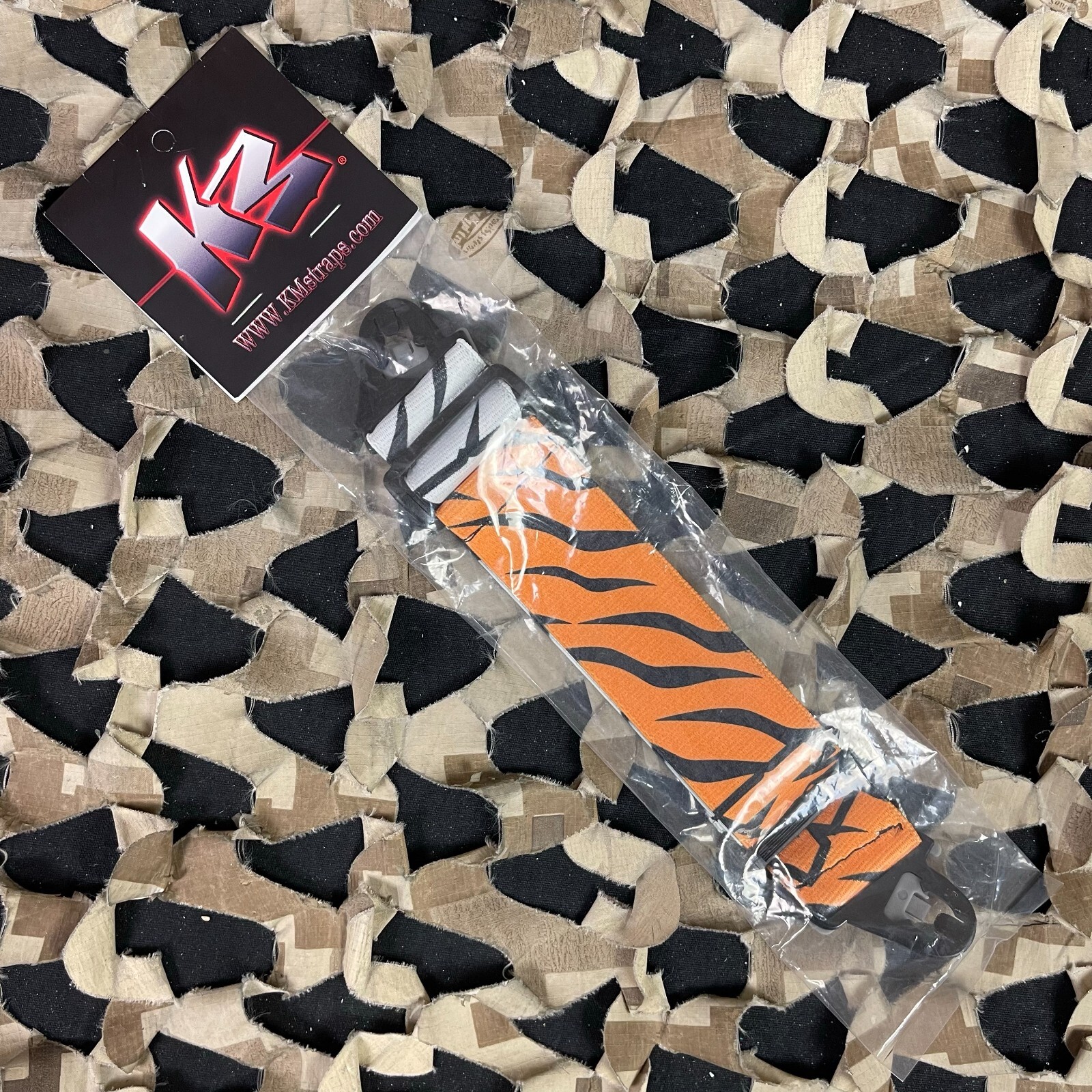 NEW KM Paintball Push Unite Goggle Strap - Tiger White/Orange