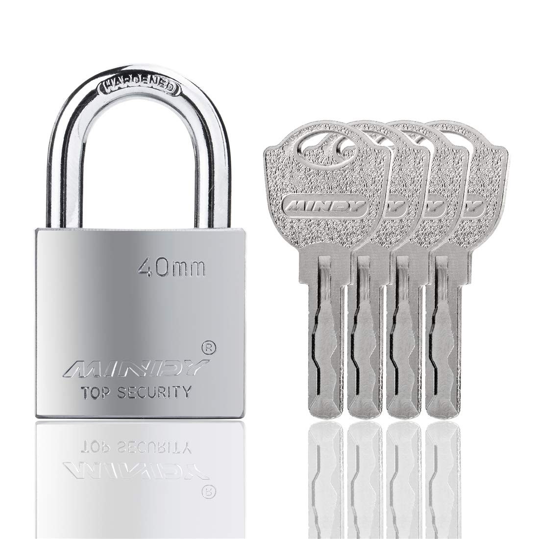 40mm Heavy Duty Lock Warehouse Waterproof Keyed Padlock High Security  4 Keys