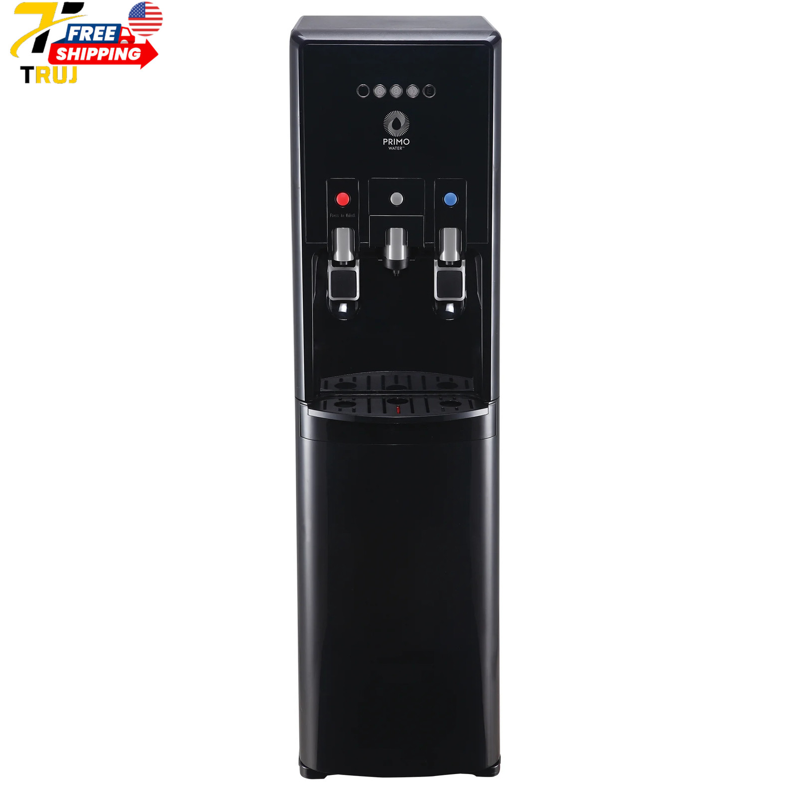 Bottom Loading Pro 2 Temp Water Dispenser with Single-Serve Coffee Maker Black