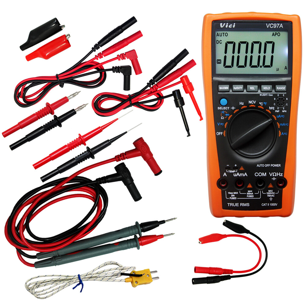 AideTek VC97A 3999 Auto Range digital Multimeter T-RMS back light with TLP20157