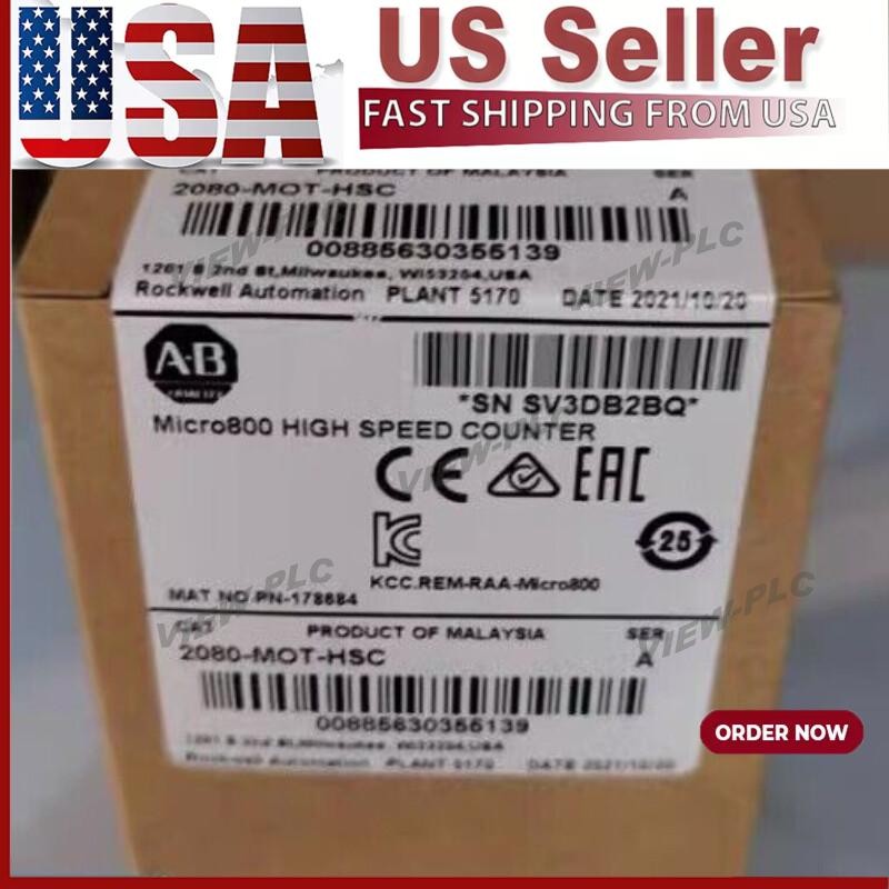 2080MOTHSC AB Micro800 plug-in module 2080-MOT-HSC Allen-Bradley New US Free Tax
