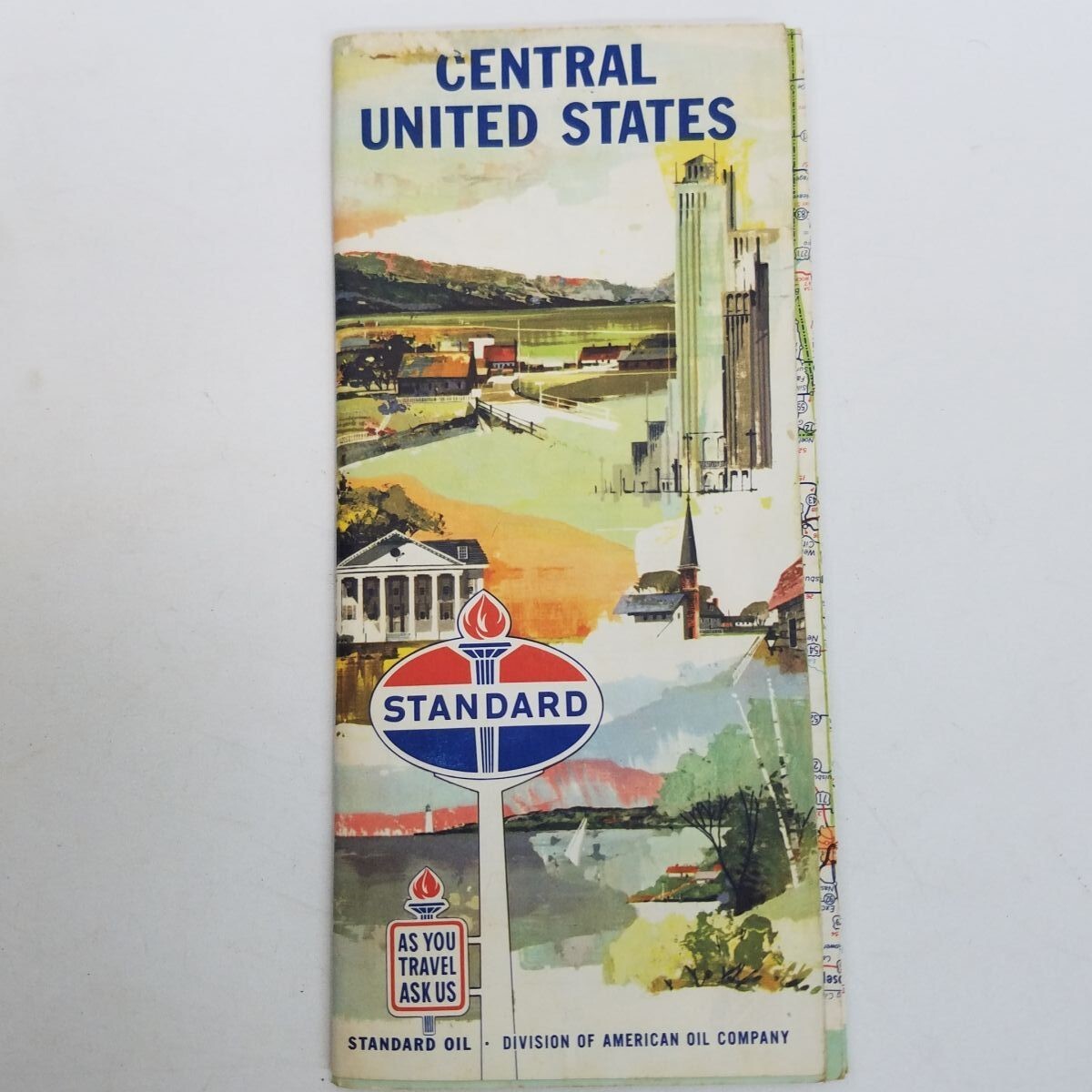Vtg Standard Oil Central United States Road Highway Map Probably 1970s