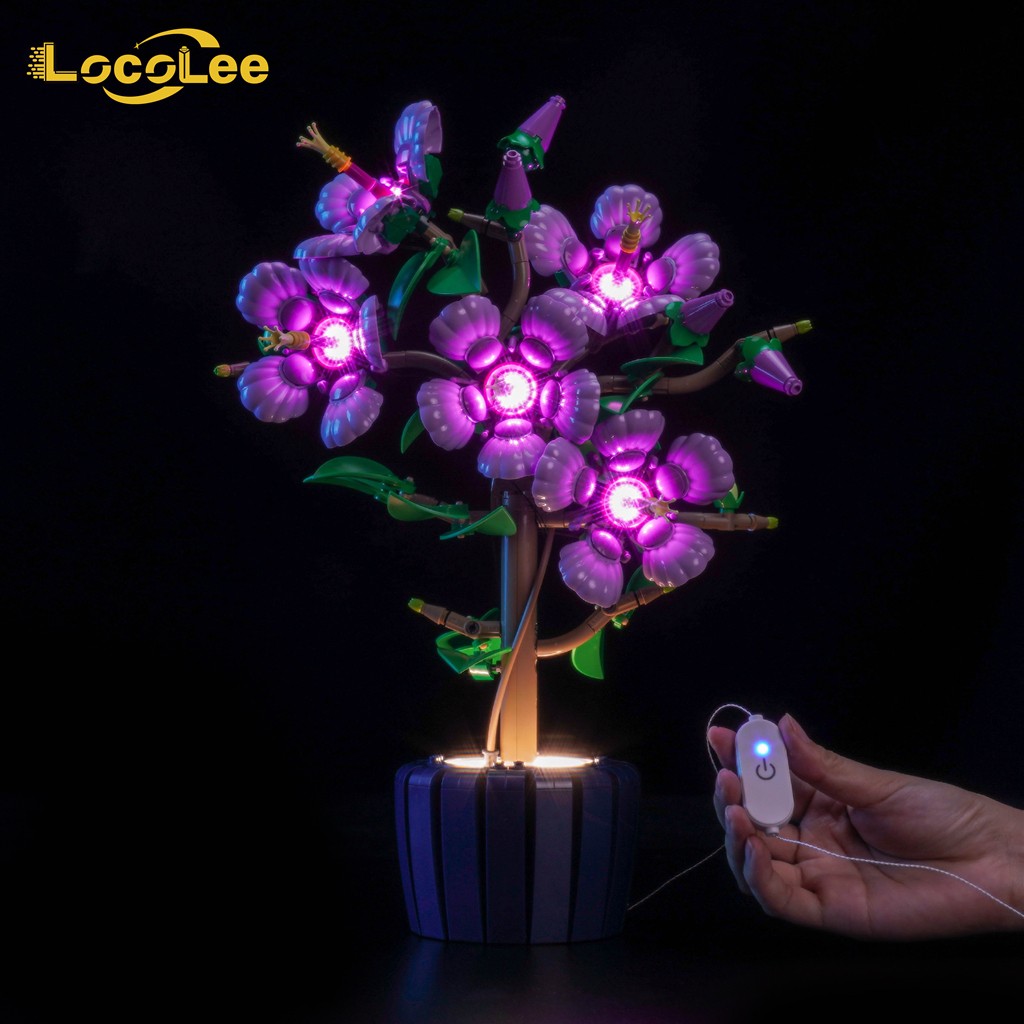 LocoLee LED Light Kit for LEGO The Botanical Collection 10372 Hibiscus Lighting