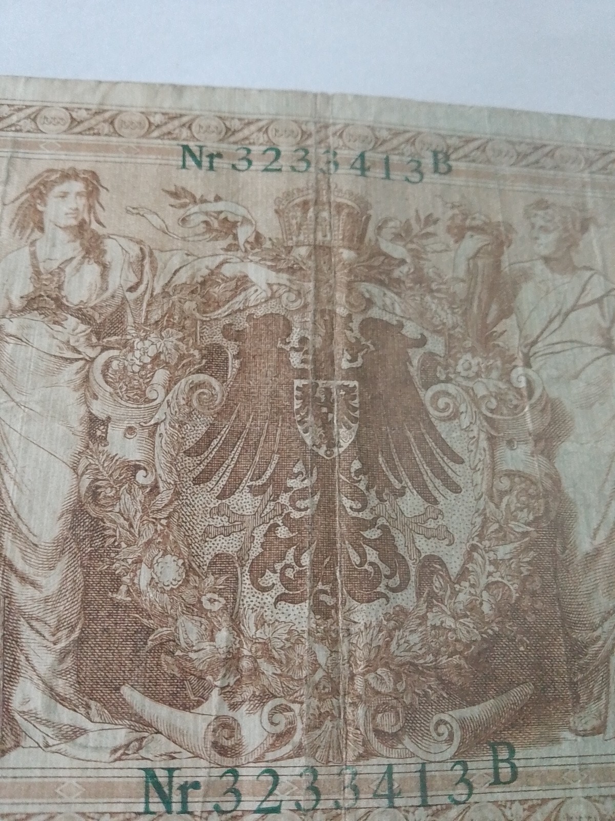 BANKNOTE 1000 Mark Green Marking