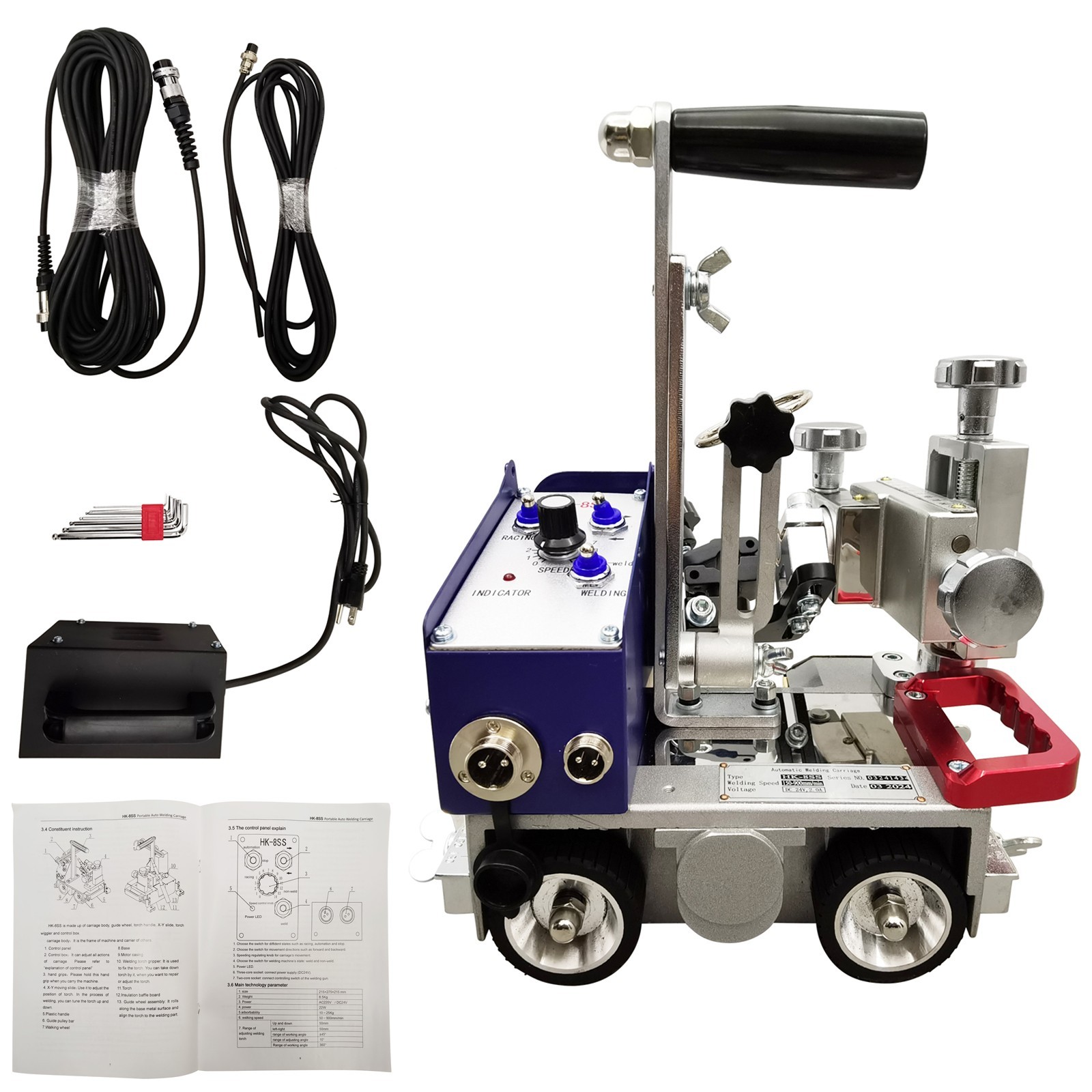 110V Portable Auto Gas Welding Trolley for Alloy Welding Machine 150-900mm/min