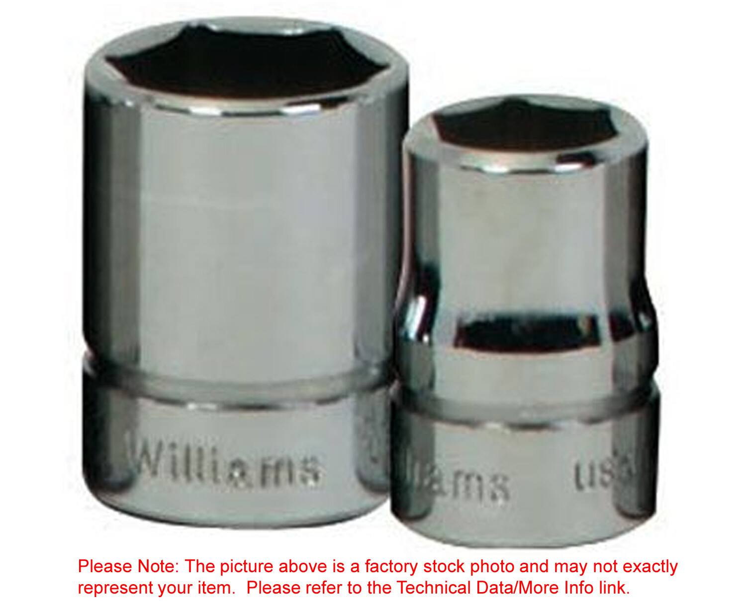 7/8" x 3/8" Drive 6 Point Shallow Supertorque Socket Williams USA JHWB-628