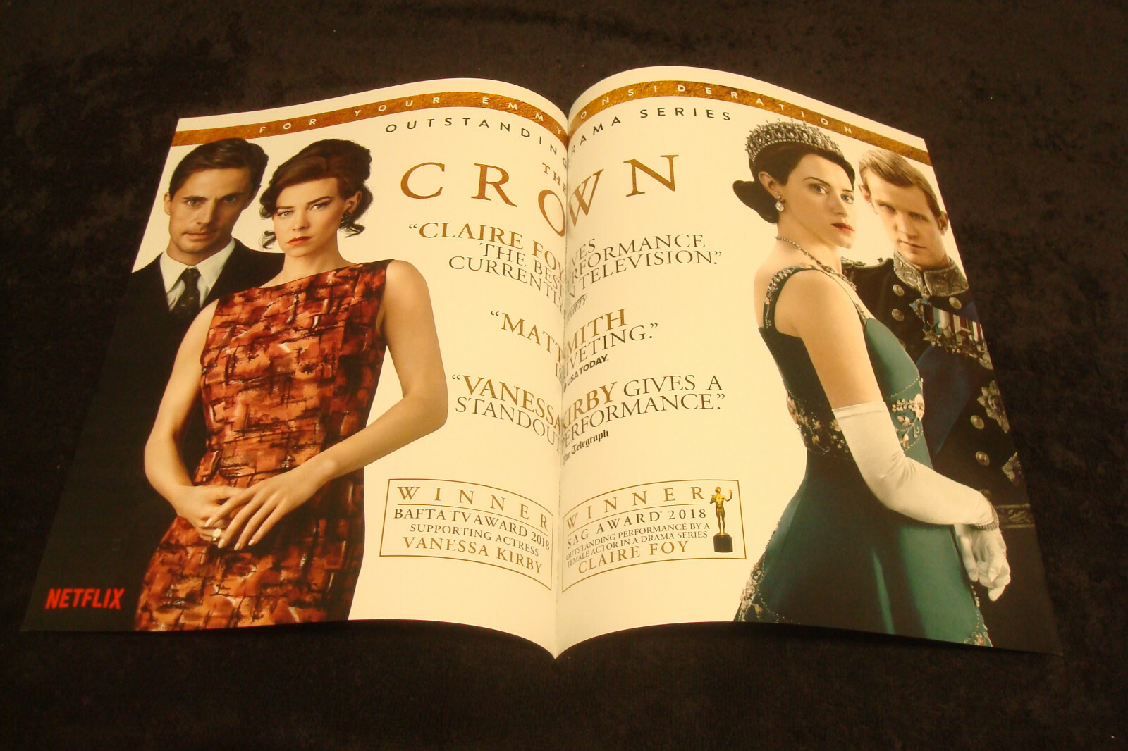 RAY DONOVAN Emmy ad Liev Schreiber & THE CROWN Claire Foy, Vanessa Kirby
