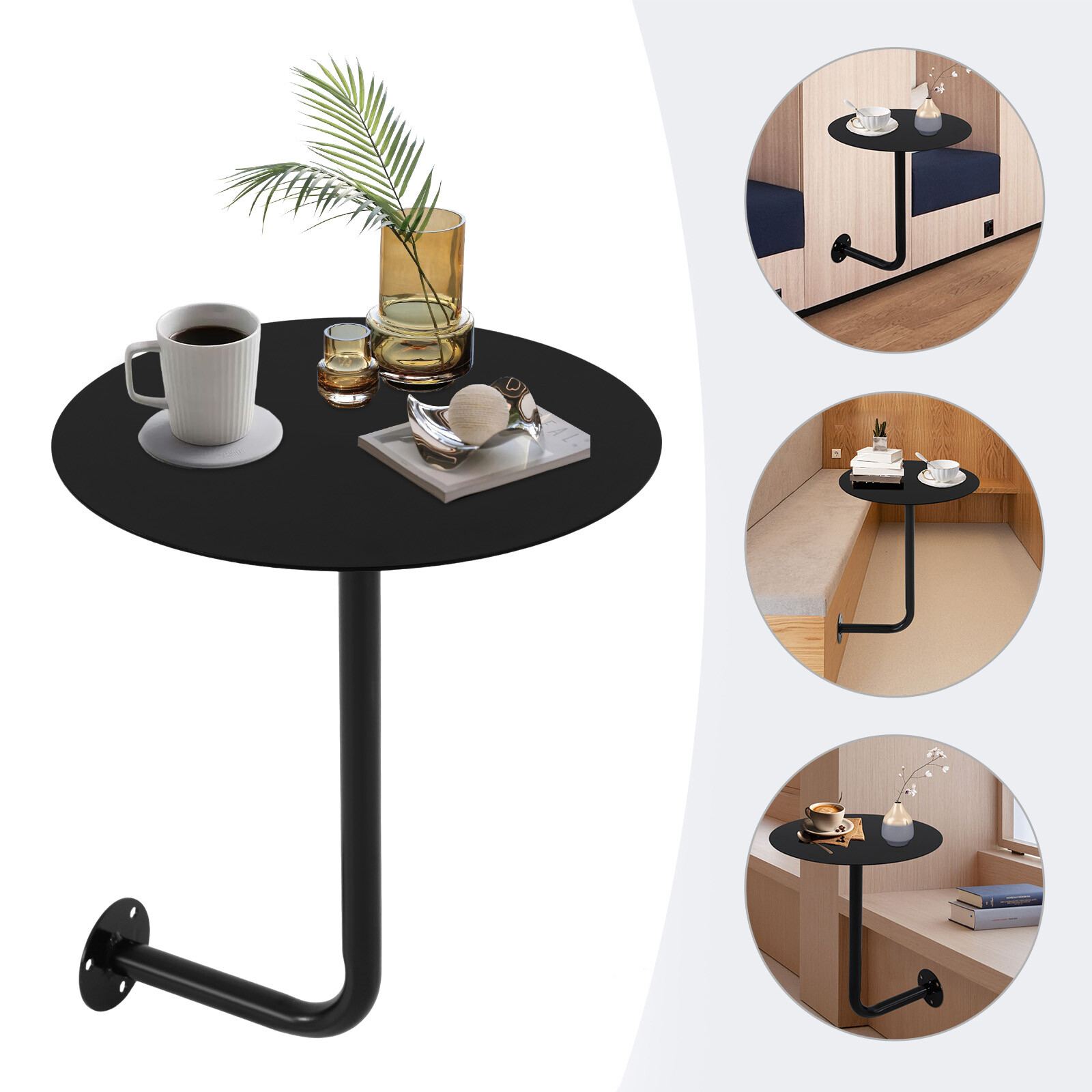 L-Type Coffee Table Bar Table Bar Height Pub Table Counter Table Wall Mounted US