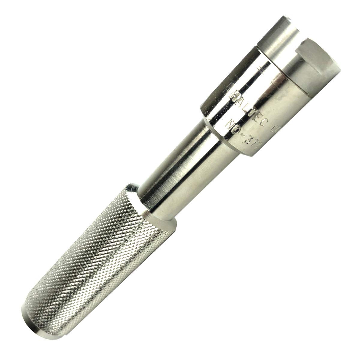 Haltec 377 Large Bore Lock On Air Chuck LB Long with 1/4" NPT 5", Silver