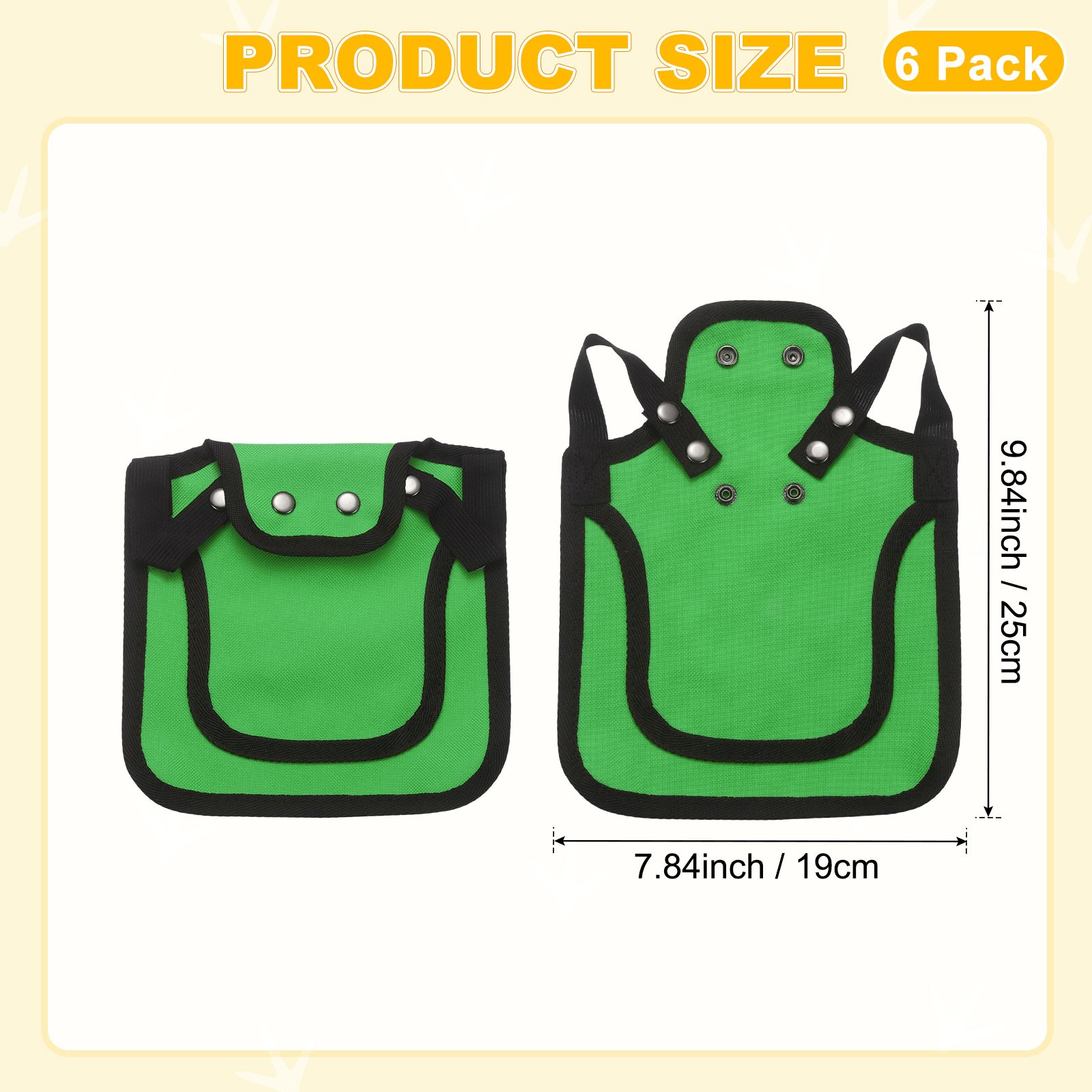 6-Pack Chicken Saddle with Adjustable Strap for Hens [Grass Green]