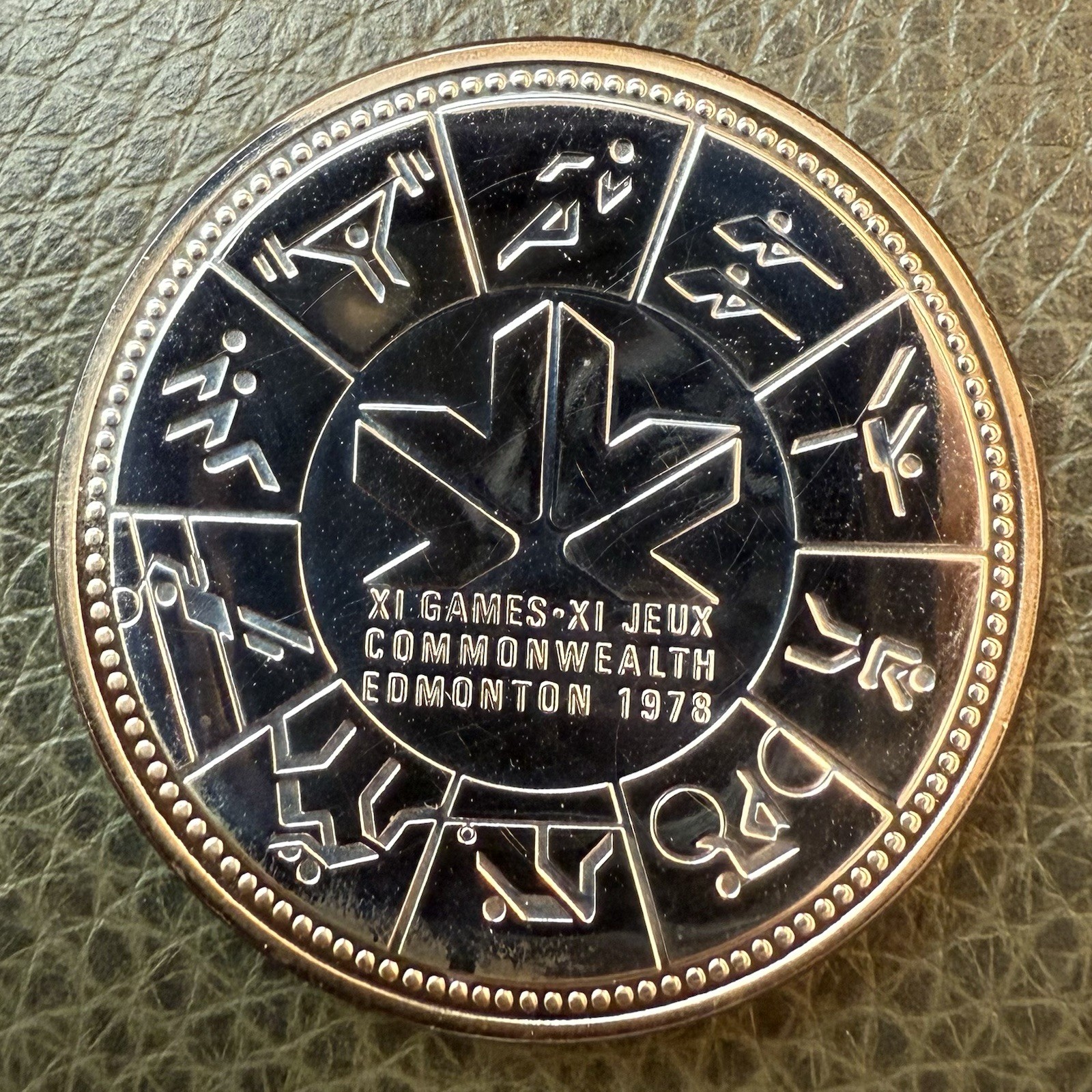 1978 Canada Dollar Silver Proof Coin KM#121 XI Commonwealth Games
