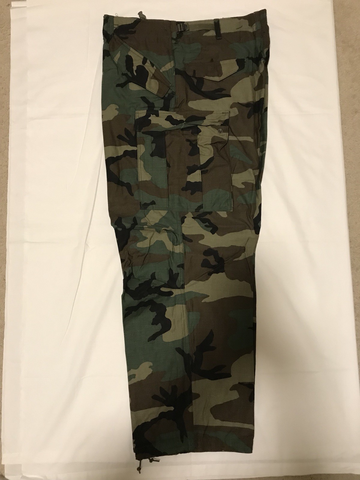 US GI Woodland Camoflauge CW Field Pants Trousers Vintage  Med Reg New