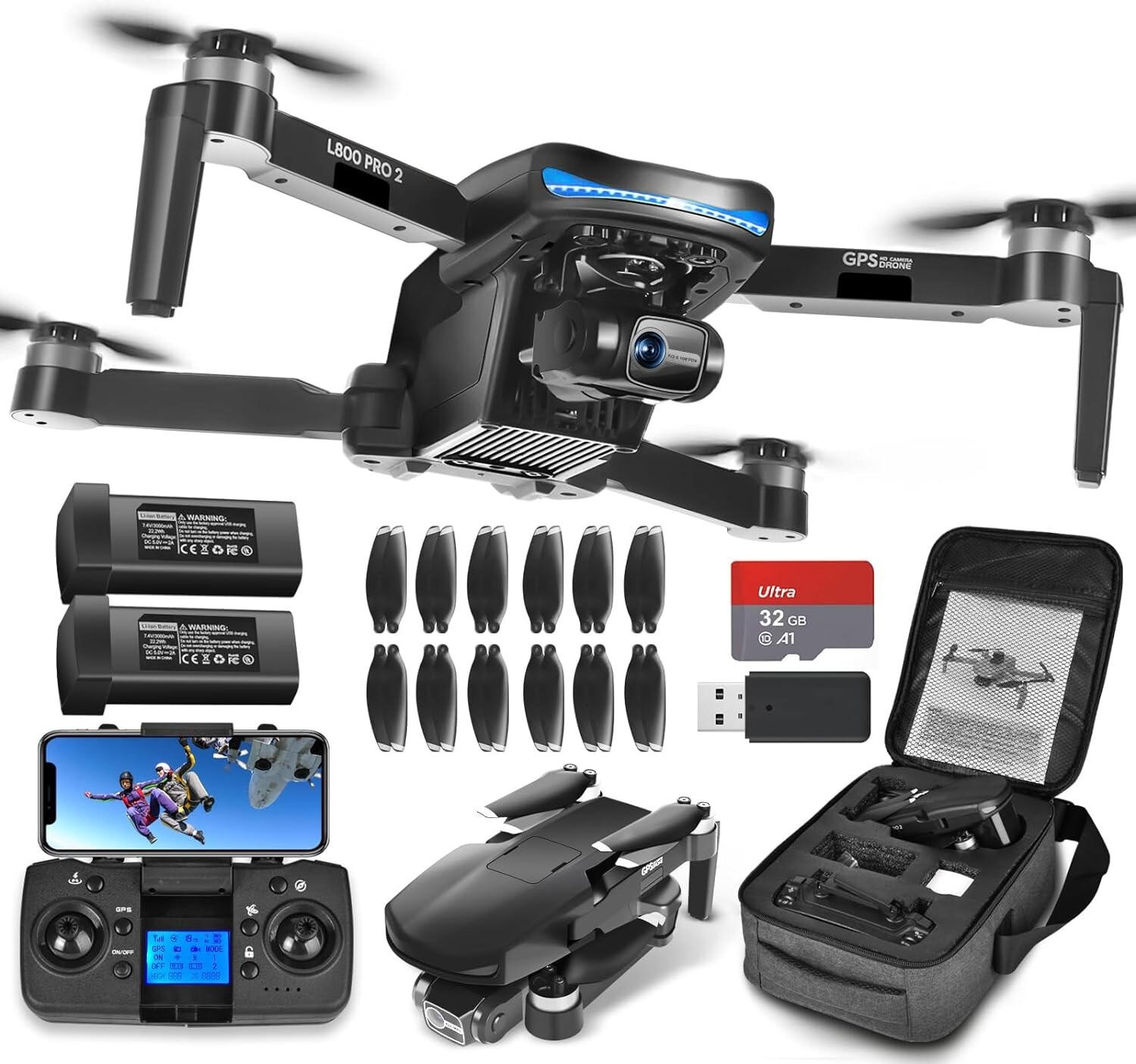 NMY Drones with 4K Camera Foldable RC Quadcopter 50 Mins Flight Time App Control