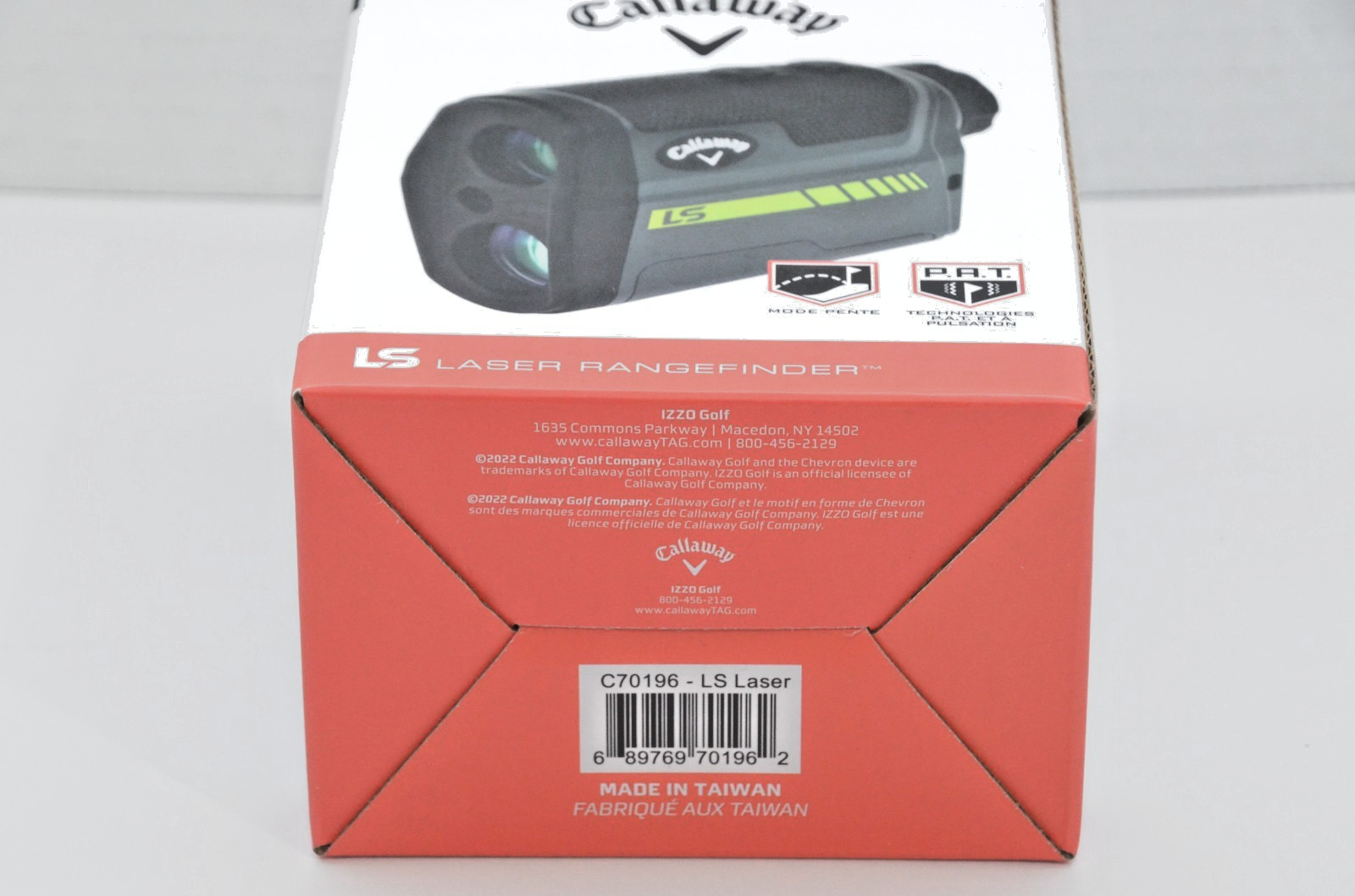 New Callaway LS Slope Golf Laser Rangefinder with Case Pulse Confirmation Black