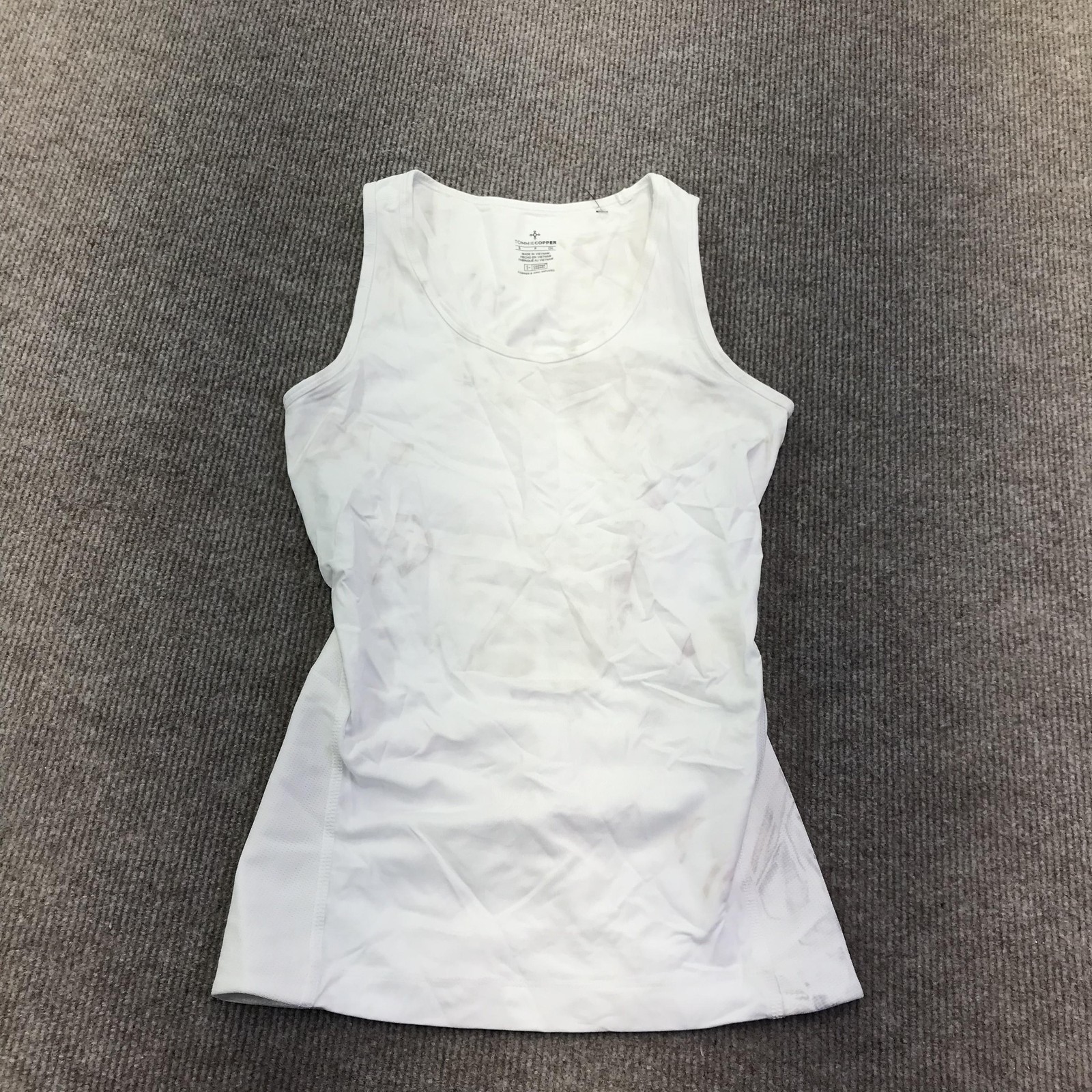 Tommie Copper Womens Back Support Compression Tank Top Small White Copper Znergy