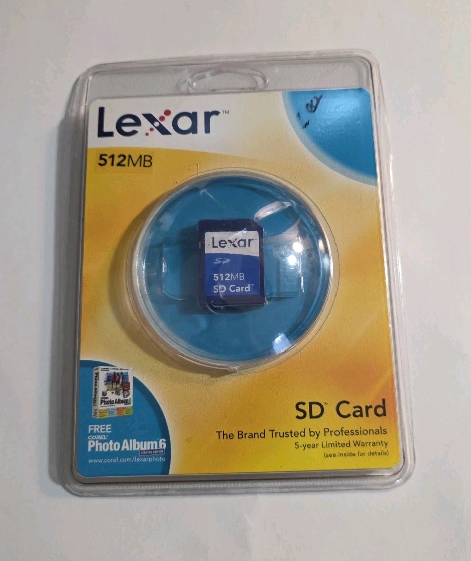 Lexar Digital Flash Memory Card - 512 MB - SD (SD512-231) - NEW FACTORY SEALED!